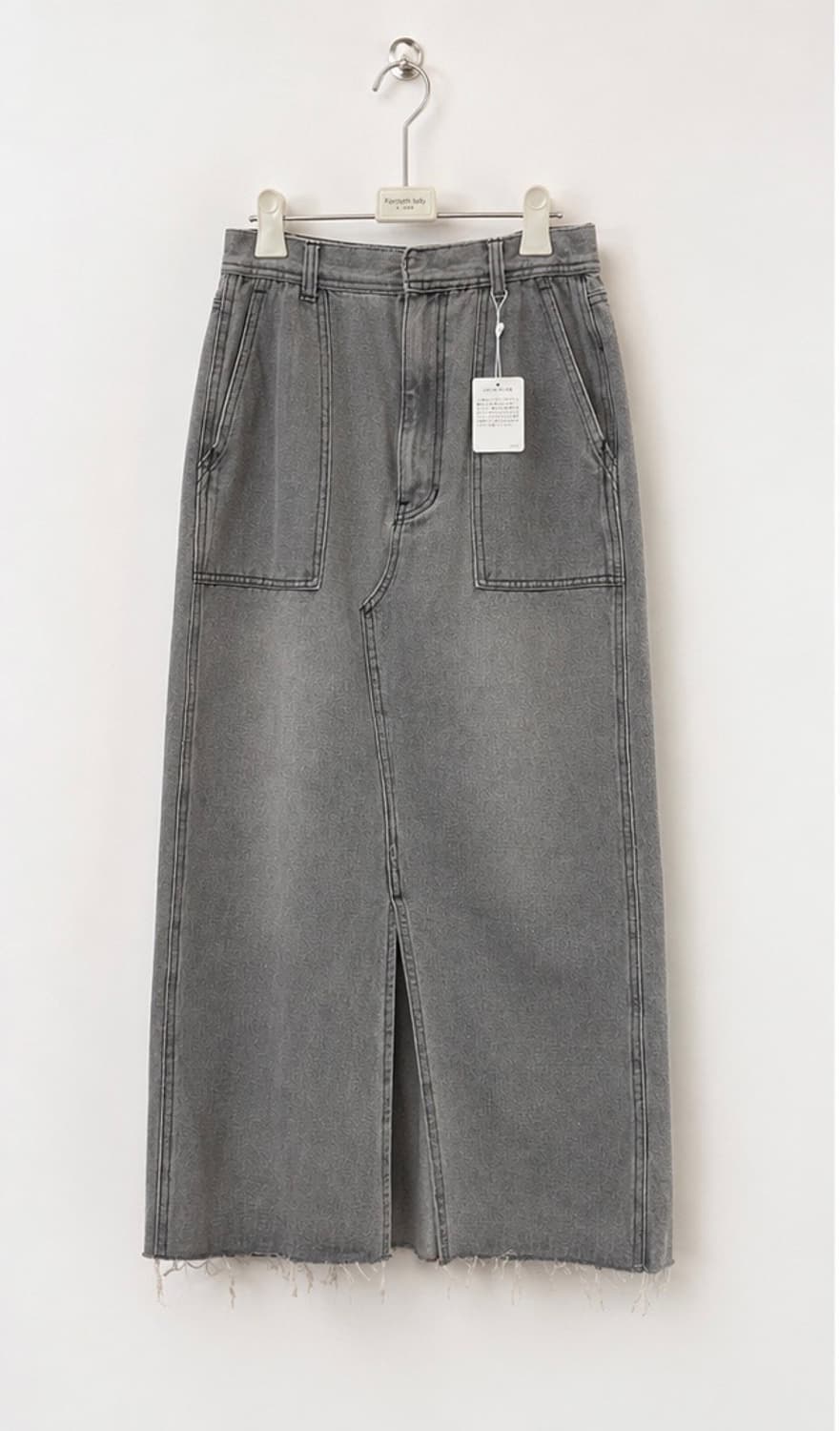 빈티지 데드스탁 그레이 흑청 롱 치마 상품이미지1