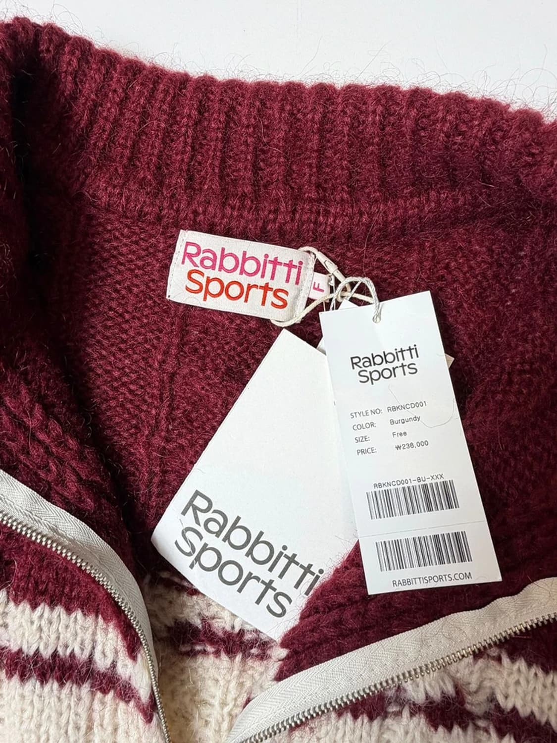 래비티스포츠 크롭 RB 케이블 니트 가디건 PN9369 상품이미지6