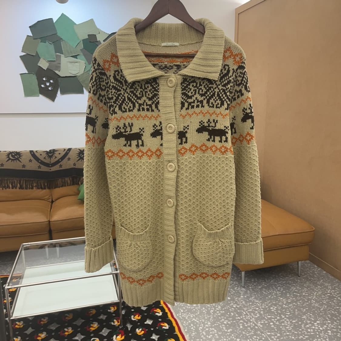 빈티지 폭닥 노르딕 코위찬 여리핏 가디건 LL C07038 상품이미지3