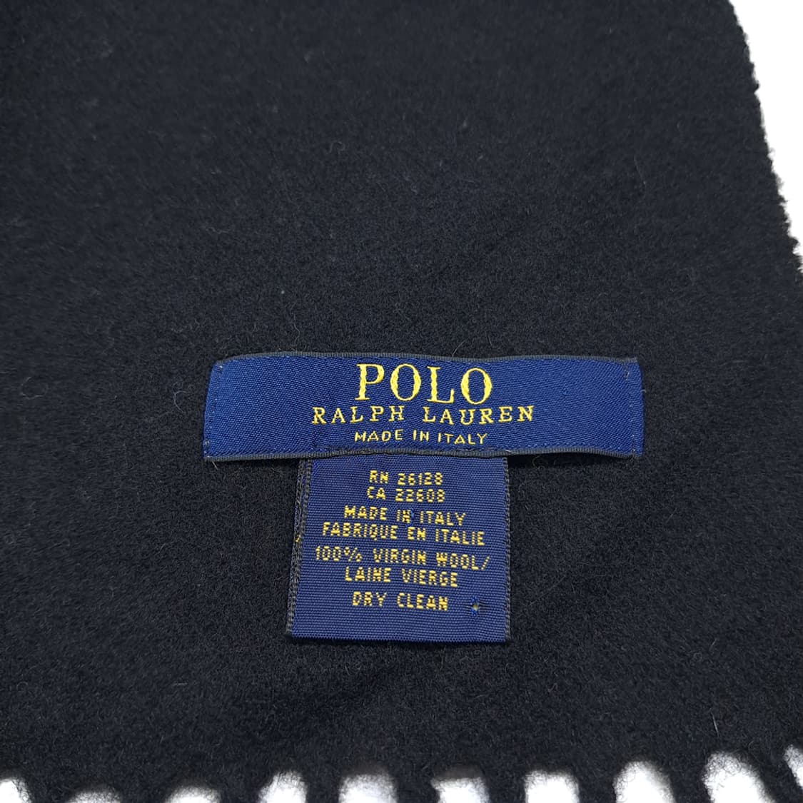 MX522 폴로 90s 이태리판 울 멀티포니 다크네이비 머플러 목도리 상품이미지4