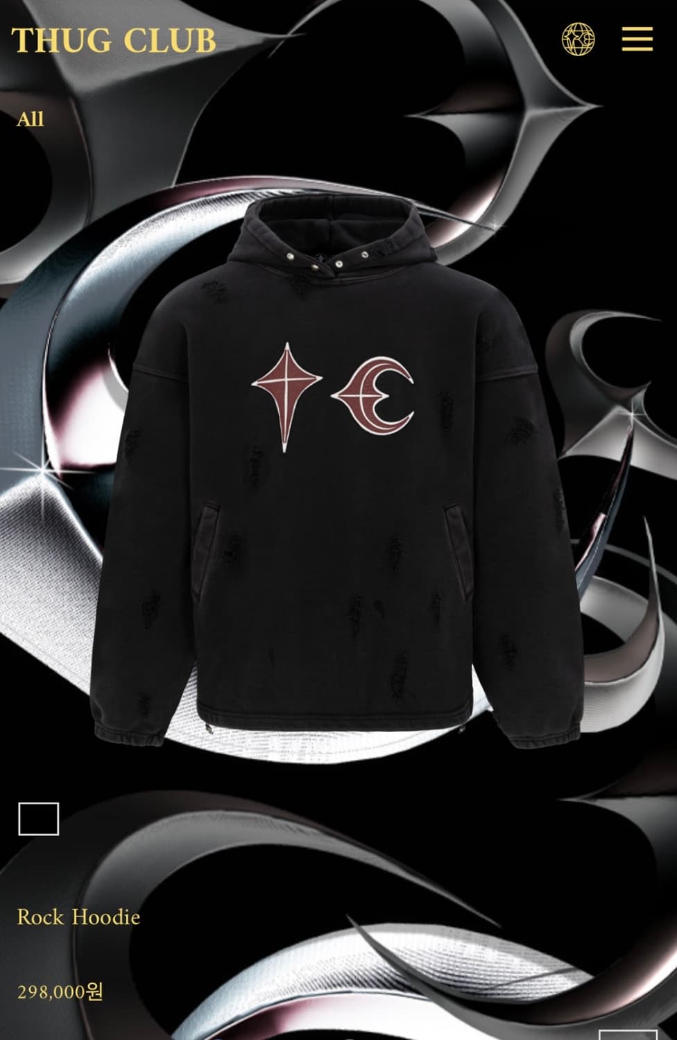 떠그클럽 락 후드 3사이즈 상품이미지1