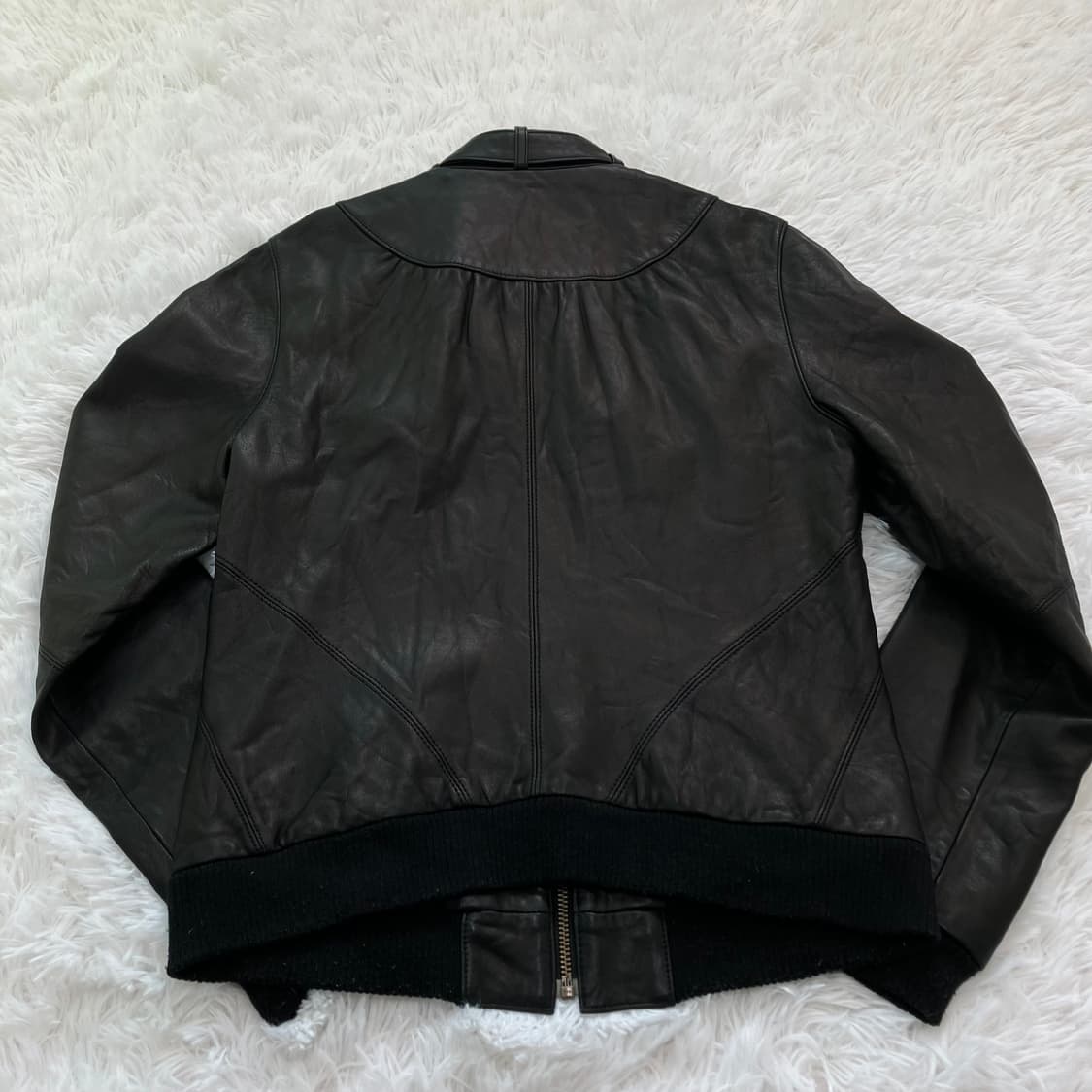 빈티지 리얼 레더 트임 레더 자켓 o-785 y2k 스트릿 갸루 펑키  상품이미지2
