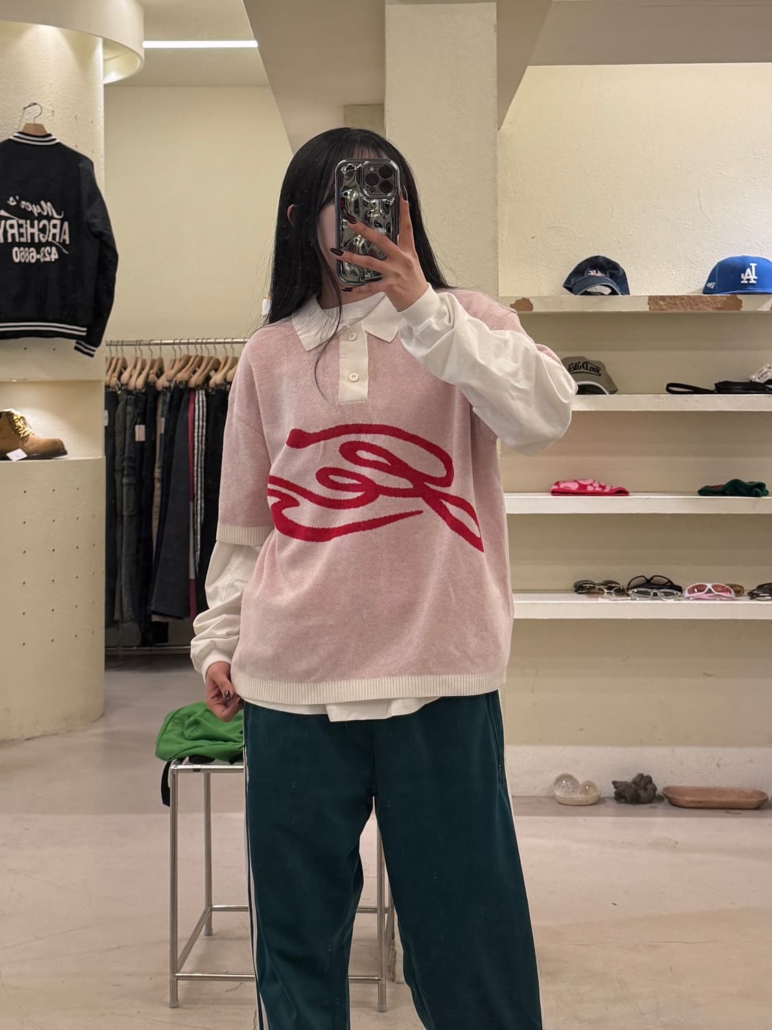 예스아이씨 니트 폴로 반팔 핑크 U1133 상품이미지1