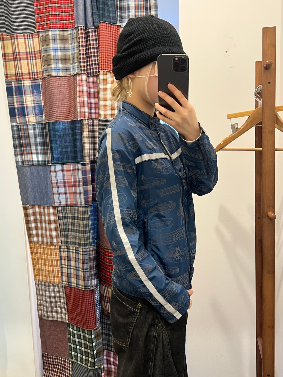 히스테릭글래머 블루 프린팅 바람막이 상품이미지4