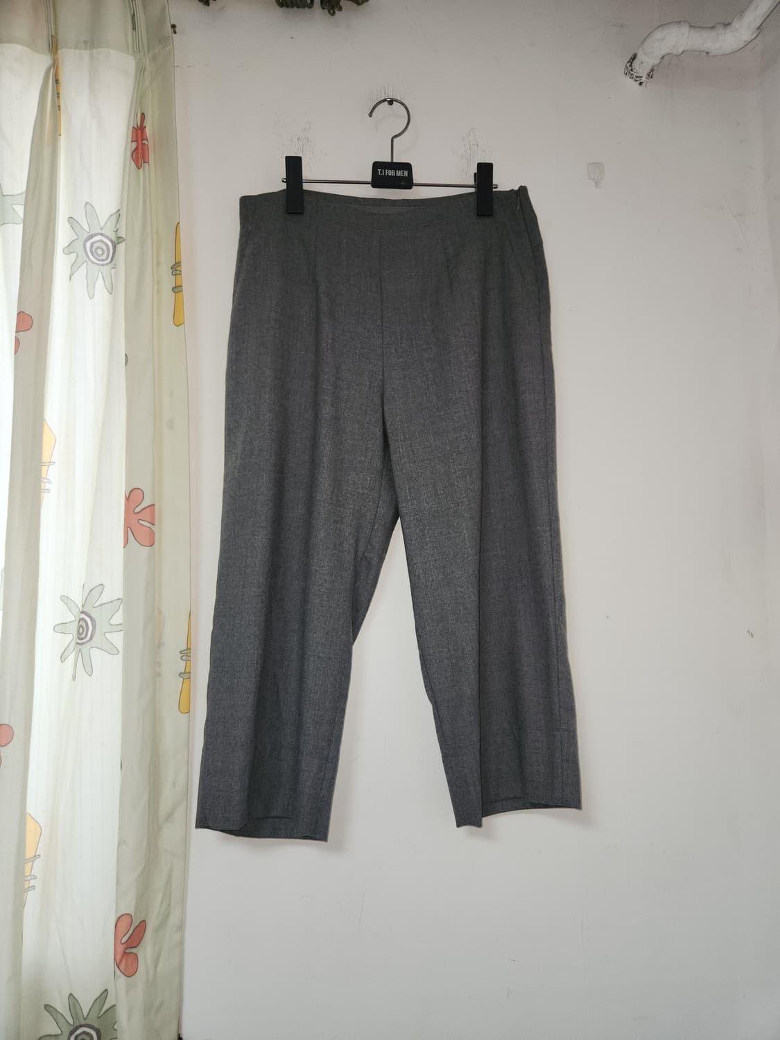 회색 모직 칠부 통바지  L(30) 상품이미지2