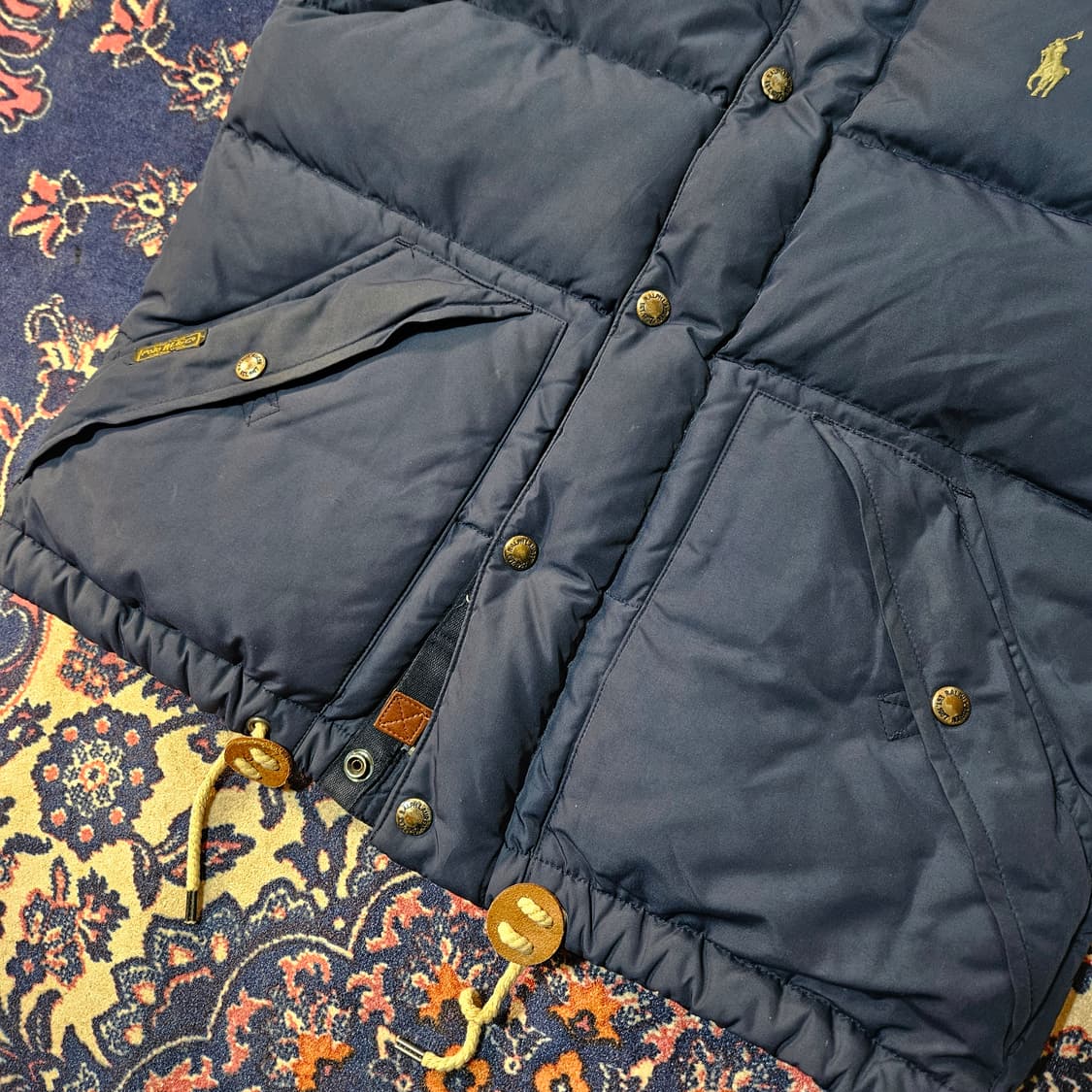 폴로랄프로렌 덕다운 후드 패딩 베스트 M size 상품이미지4