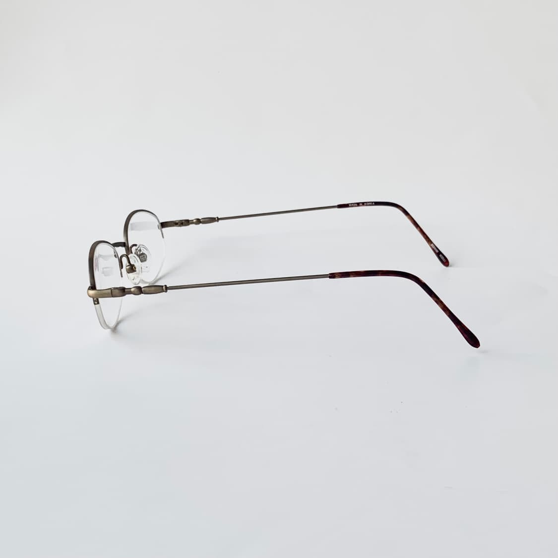 2550 데드스탁 픽키 엔틱브론즈 오벌 반무테 빈티지안경 상품이미지4