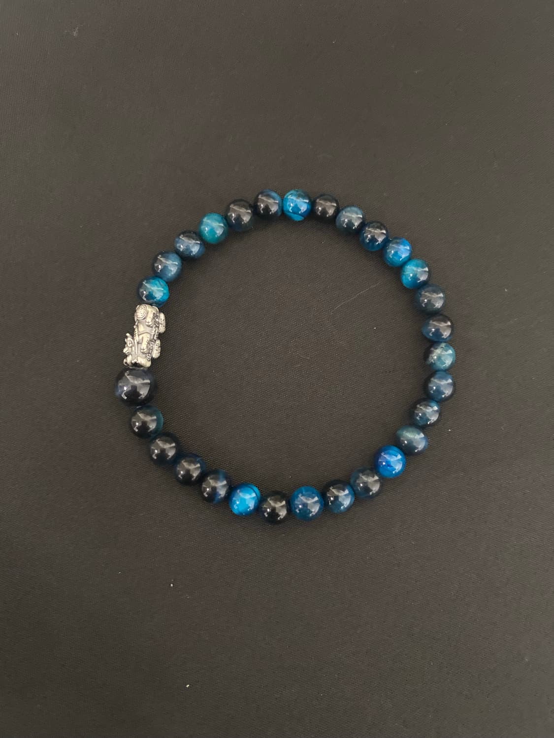 6mm 블루블랙 호안석 비휴 팔찌 상품이미지2