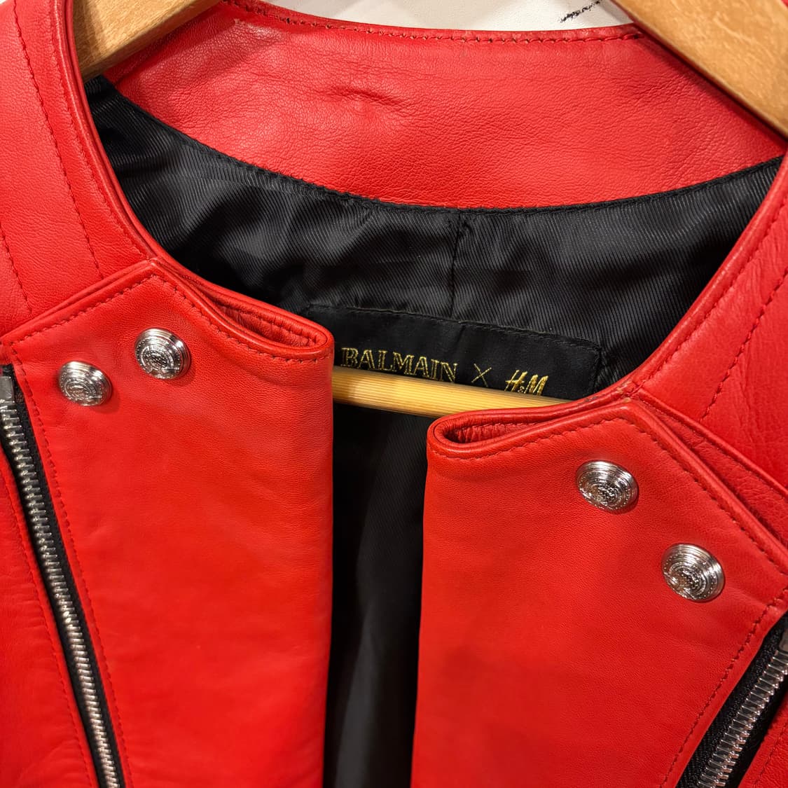 발망 h&m 레더 바이커자켓 44 L 상품이미지5