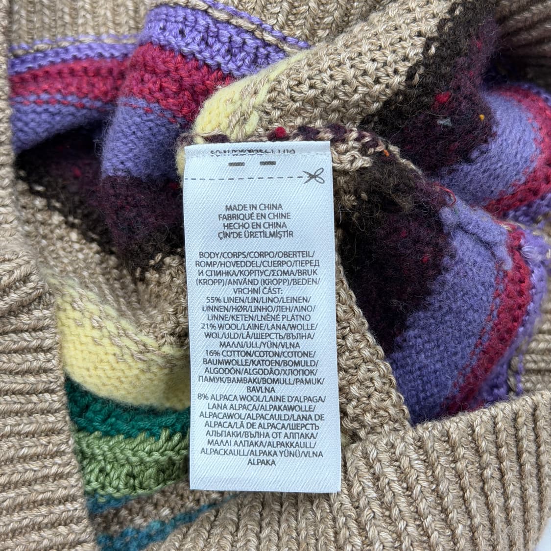 폴로 랄프로렌 스트라이프 숏 슬리브 스웨터 니트 반팔 L 상품이미지7