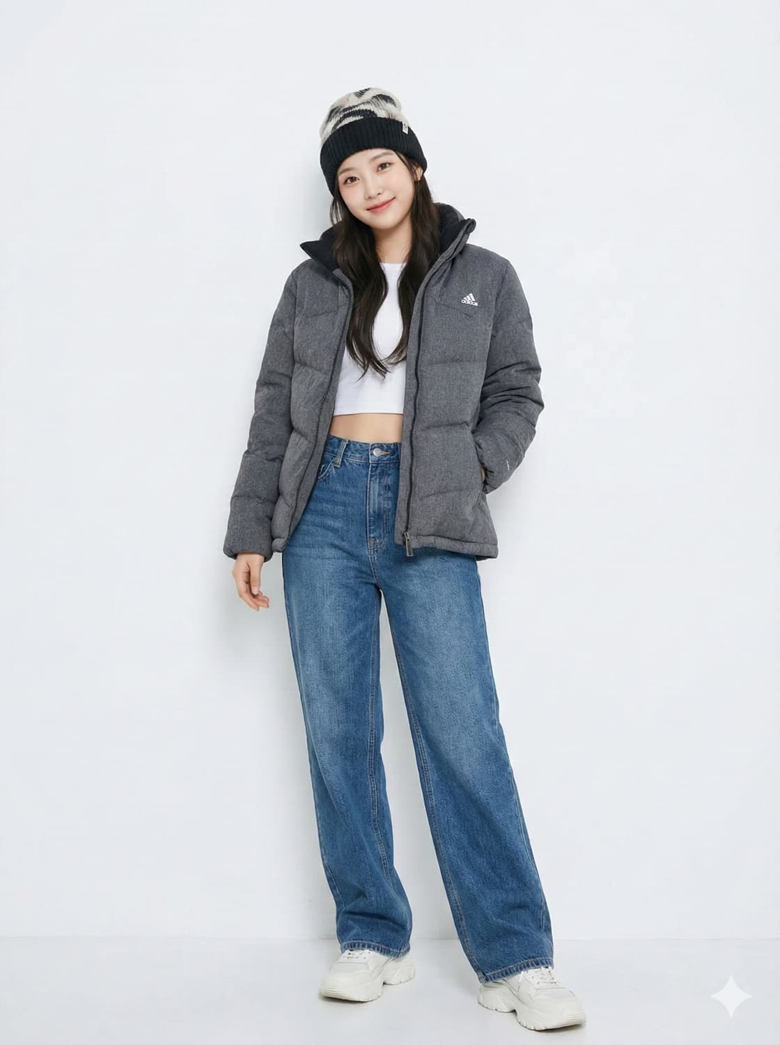 아디다스 그레이 덕다운 패딩_M 상품이미지1