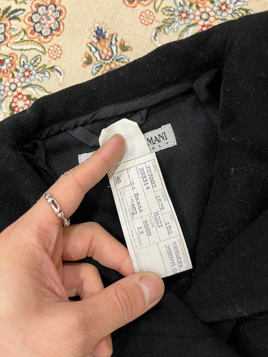 엠포리오 아르마니 하이넥 캐시미어 버튼 자켓 상품이미지6