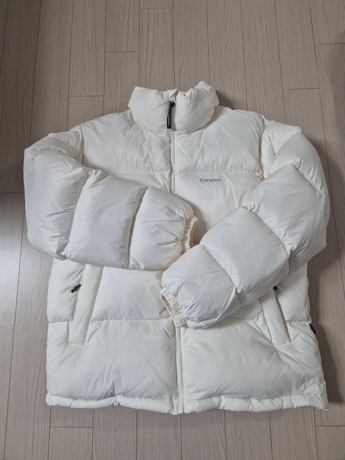 커버낫 덕다운 숏패딩 오프화이트 상품이미지2