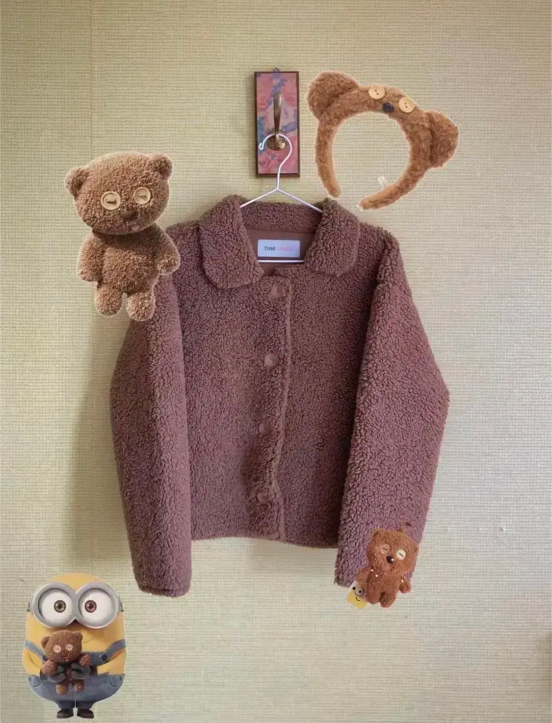 빈티지 미니언즈 팀 후리스 자켓 아우터 상품이미지1