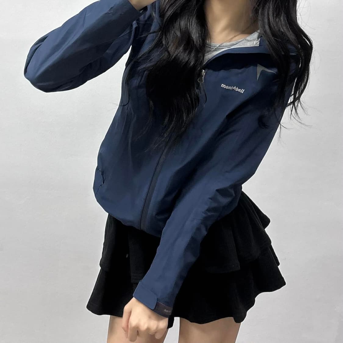 Montbell 몽벨 고어텍스 네이비 걸즈 윈드브레이커 자켓 바람막이 희 상품이미지1