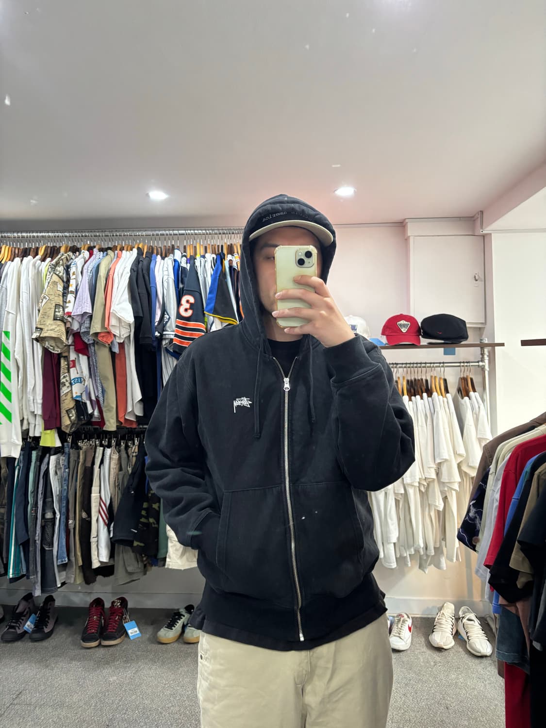 스투시 스톡로고 후드집업 상품이미지8