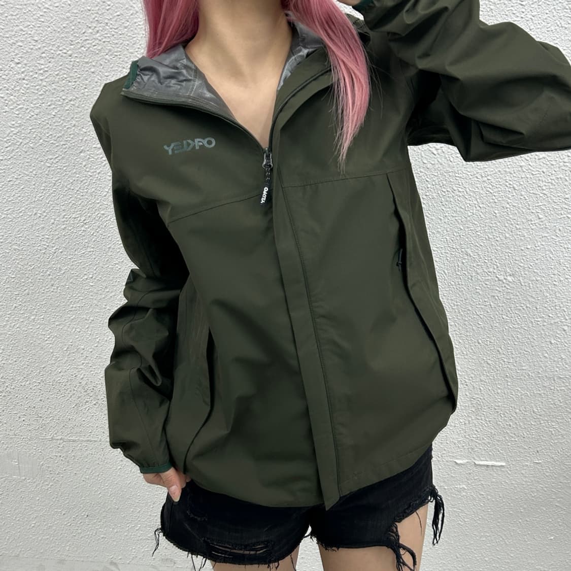 오클리 고프코어맛 카키 후드 바람막이 상품이미지1