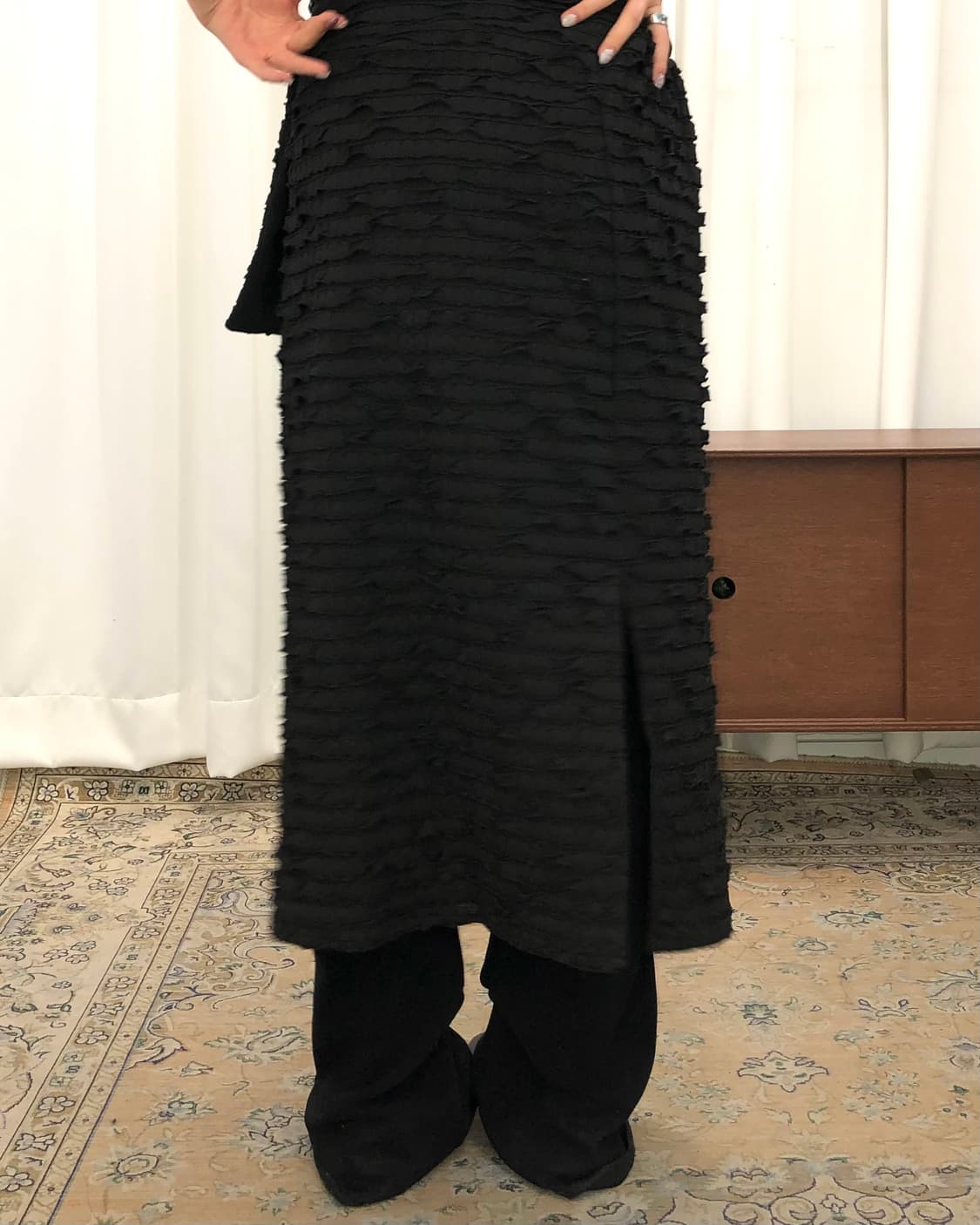 링클 트임 포켓 밴딩 스커트 상품이미지3