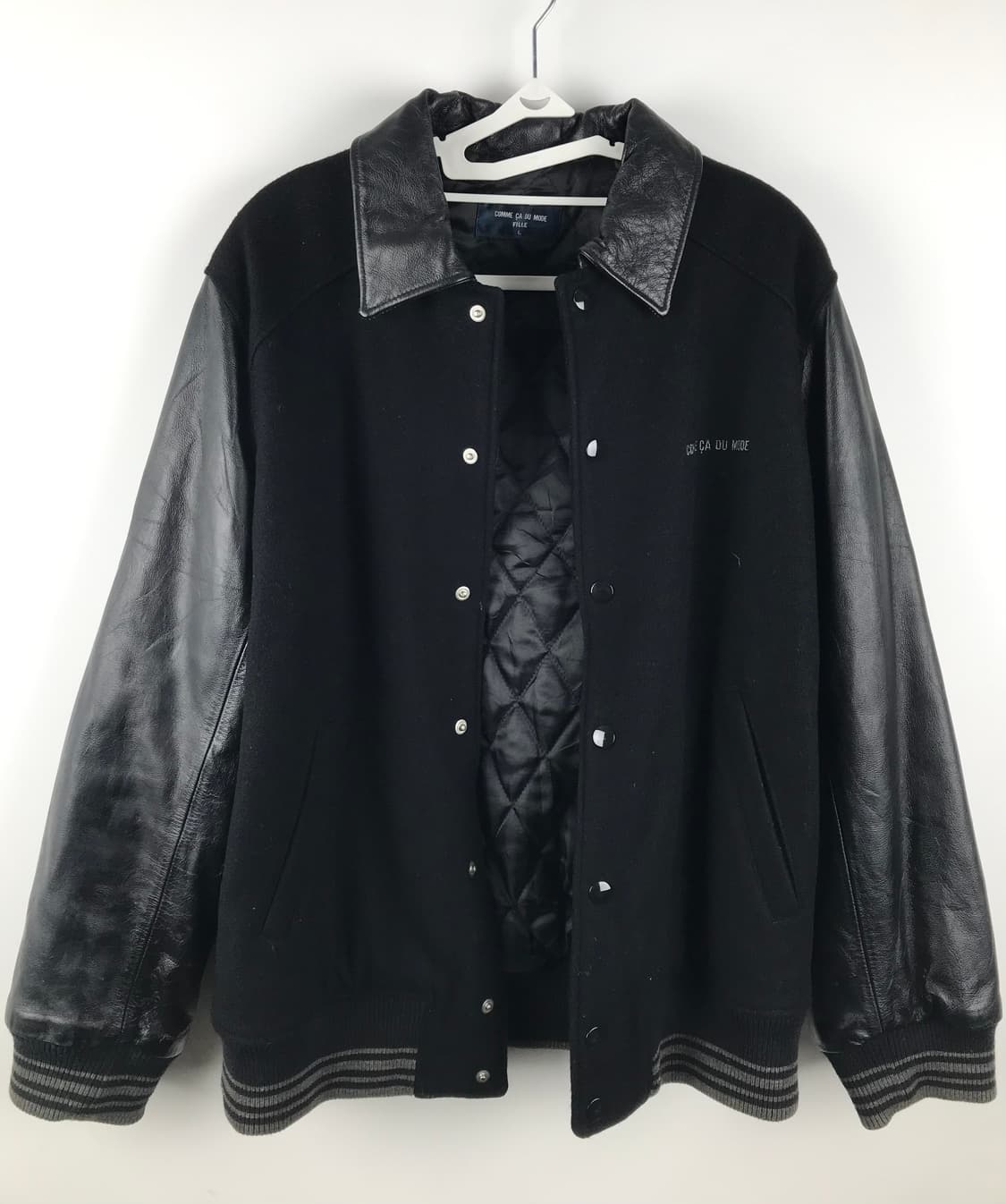 올드스쿨 미키마우스 레더 바시티자켓 스타디움점퍼 야구잠바 레더자켓 y2k 상품이미지2