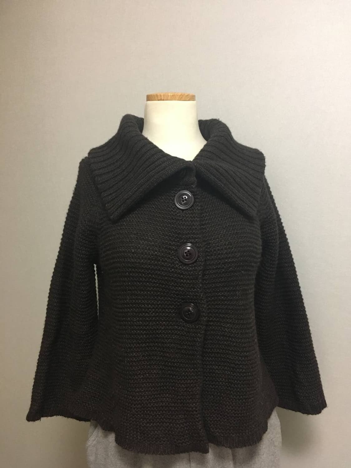 일본빈티지 브라우니 모리걸 가디건 하구미 모리노가토 딥브라운 바선생핏 상품이미지1