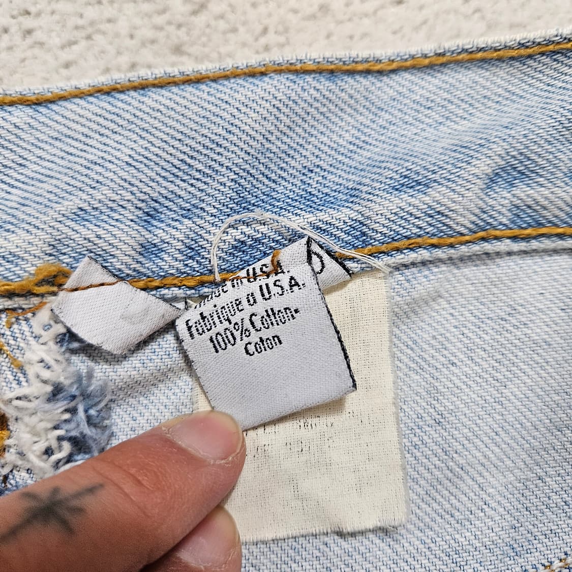 90s 캘빈클라인 리페어 데님 팬츠 33 상품이미지10