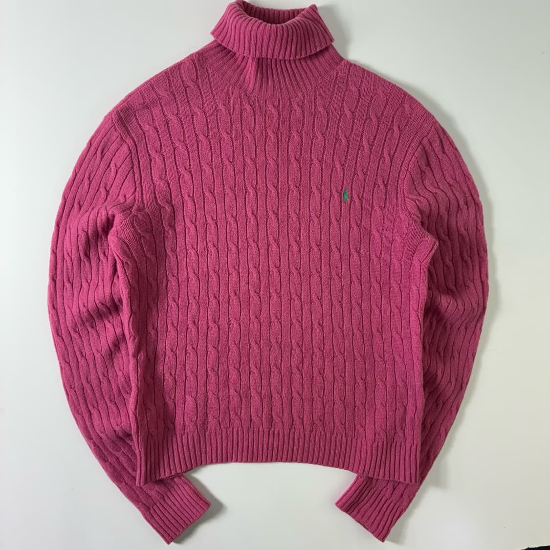 Polo  폴로 랄프로렌 자수 램스울 핑크 터틀넥 니트  상품이미지1