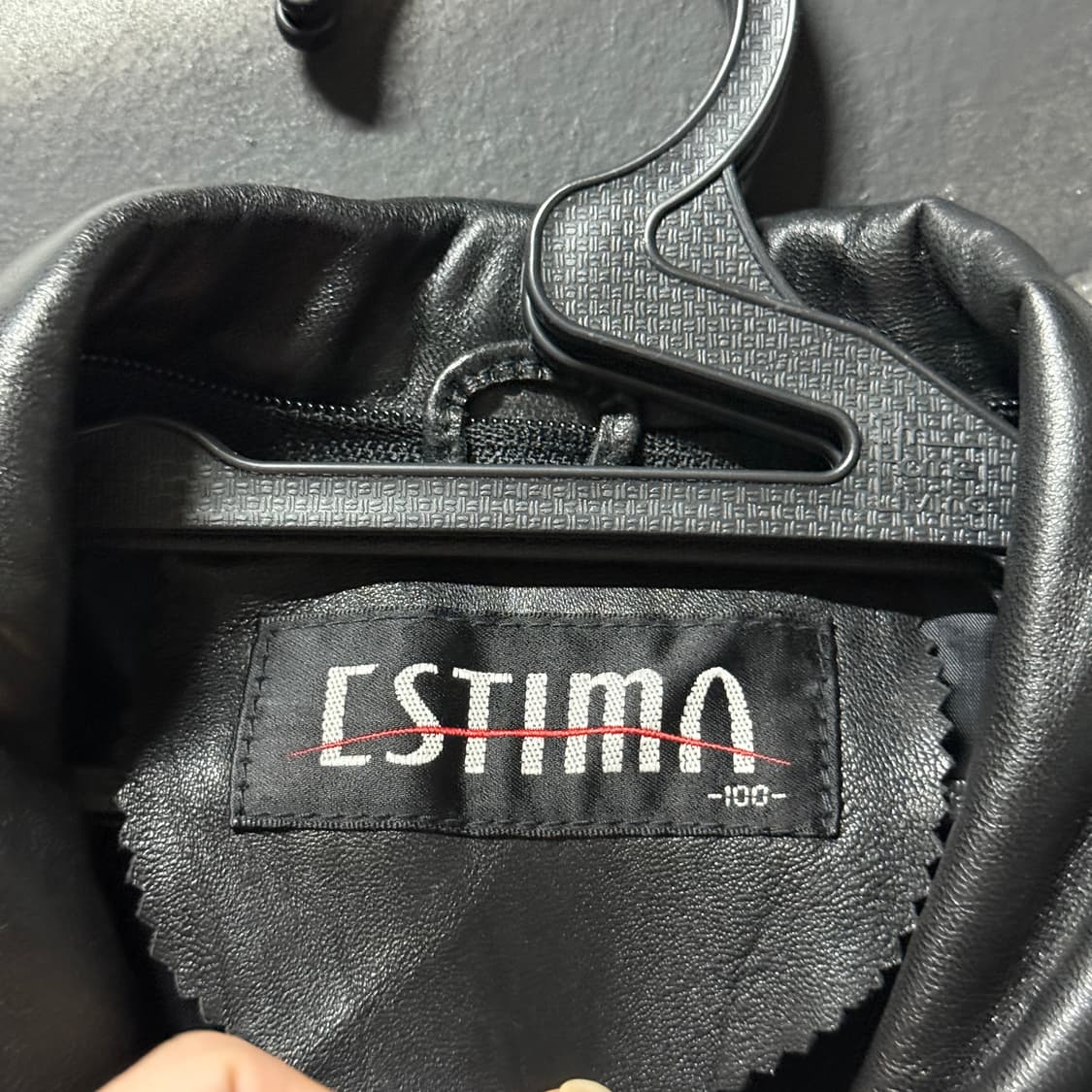 VTG 빈티지 100% 쉽스킨 리얼 레더 가죽 블루종 자켓 상품이미지5