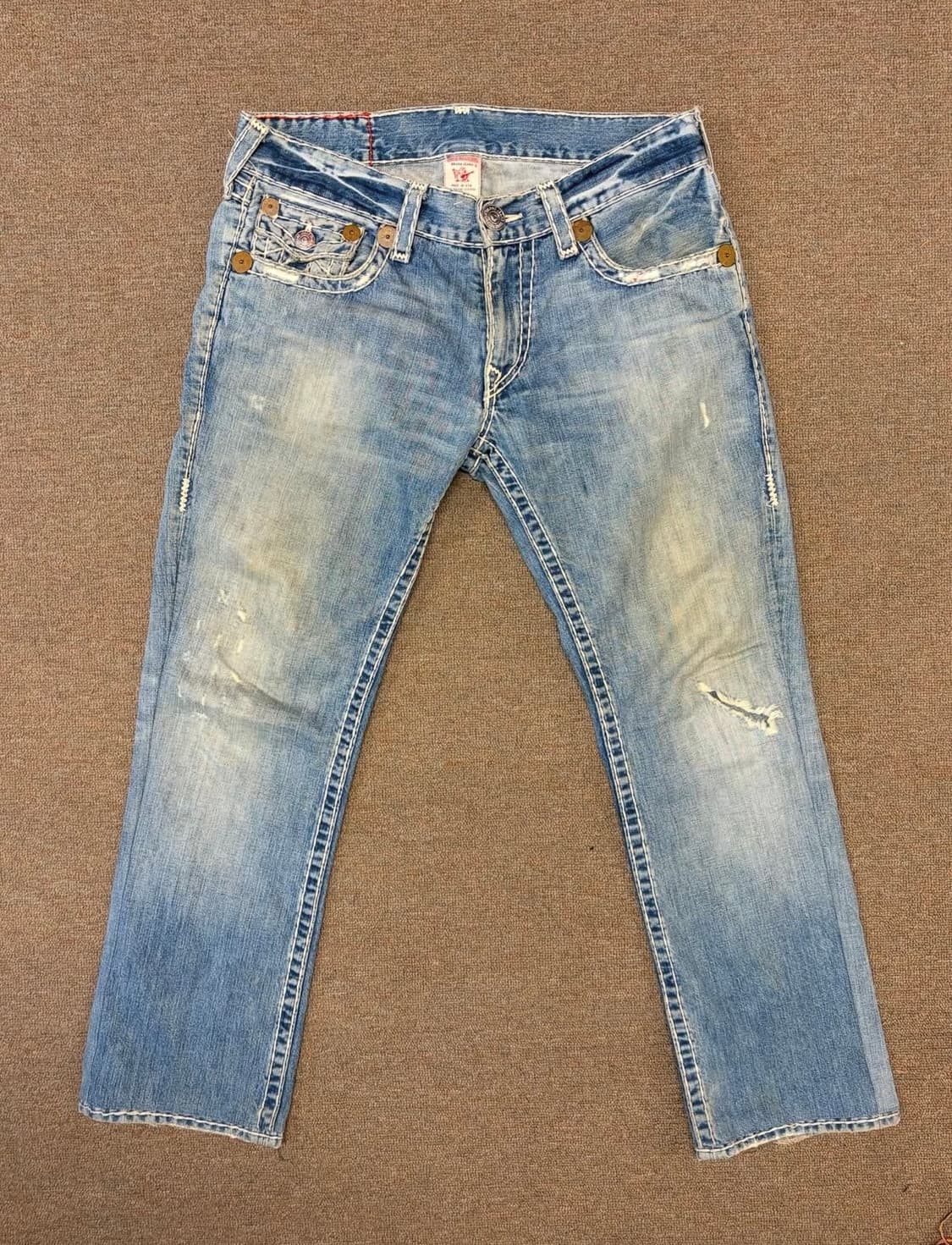 트루 릴리전 빅 스티치 데님 팬츠 진 바지 상품이미지4