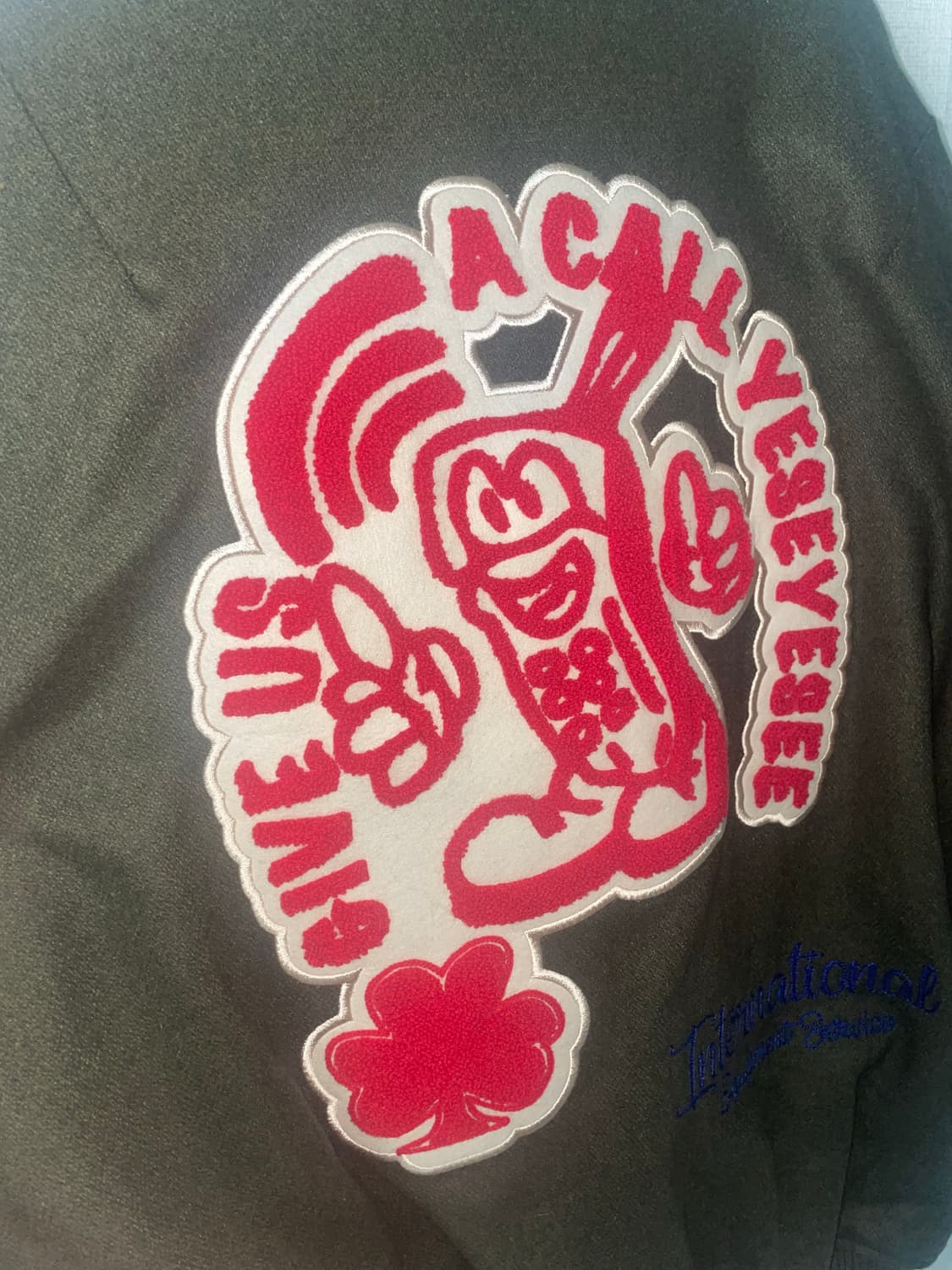 예스아이씨 Mobile Varsity Jacket Olive  상품이미지3