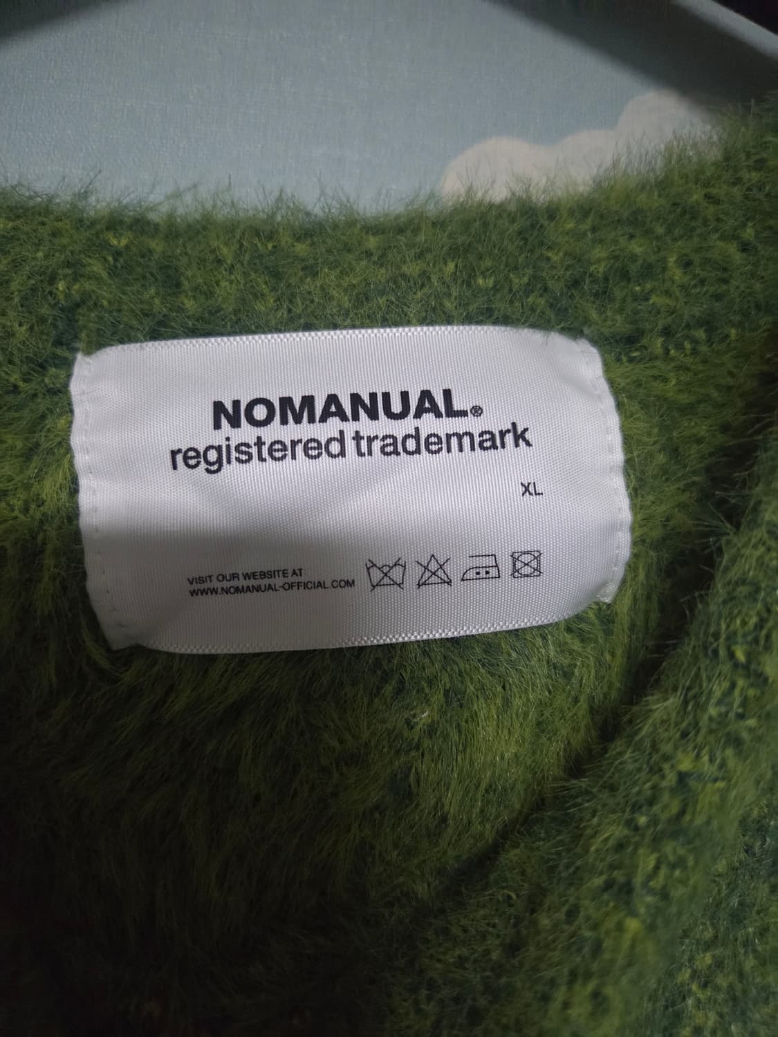 [XL] 노매뉴얼 CROPPED HAIRY KNIT 니트 그린 새상품  상품이미지4