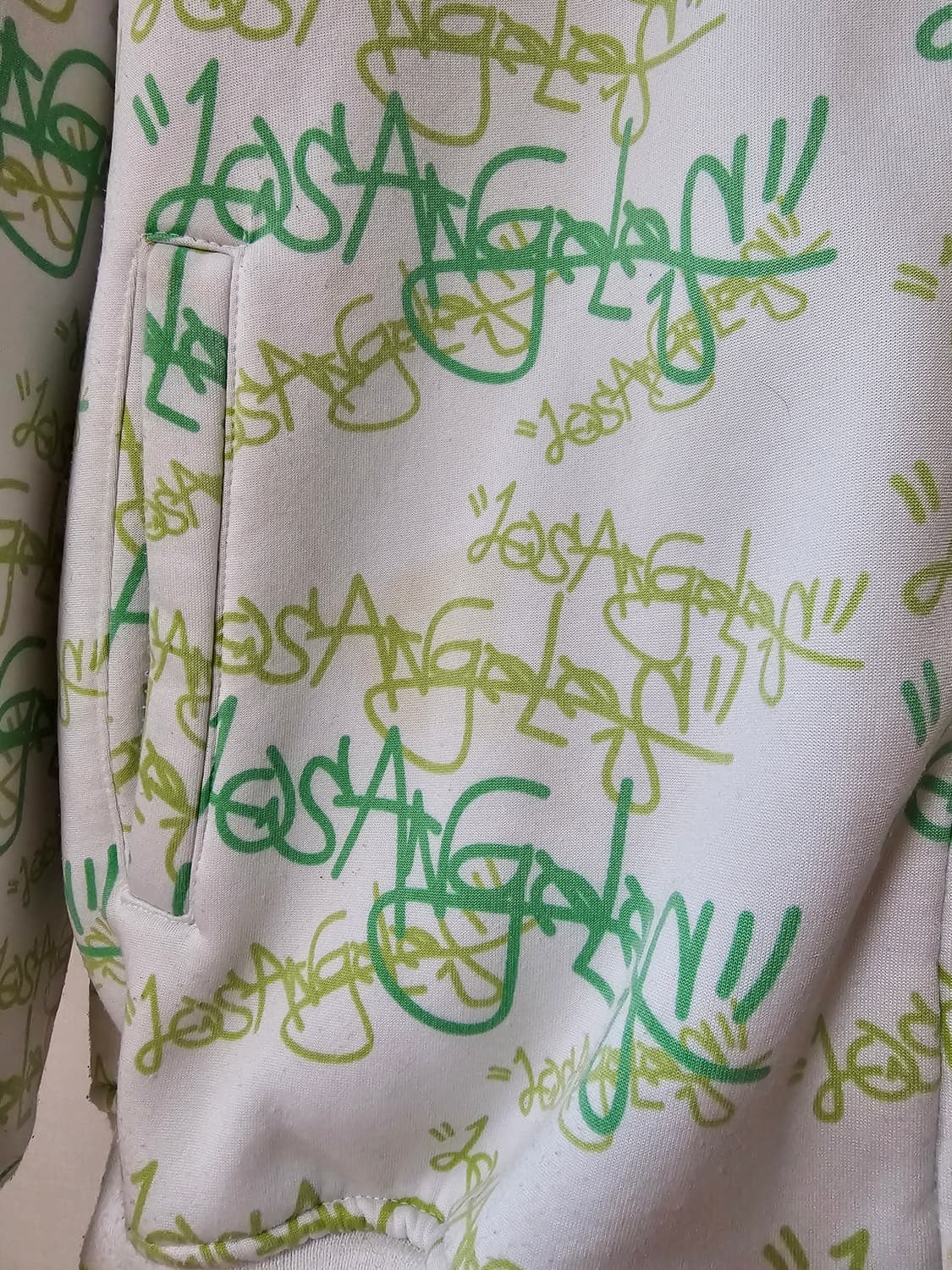 빅사이즈 빈티지  LA 그래피티 누빔 후드집업 XL(110~115 상품이미지4