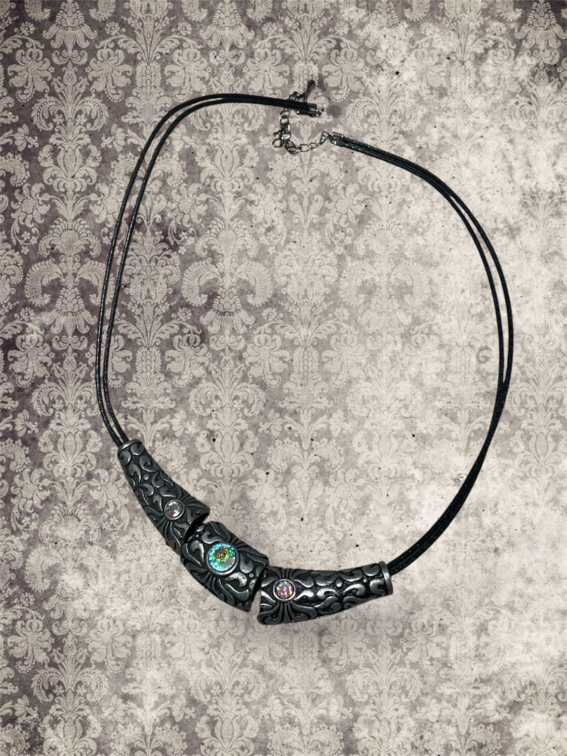 Oriental necklace 빈티지 오리엔탈앤틱큐빅은장동양풍 목걸이 상품이미지1