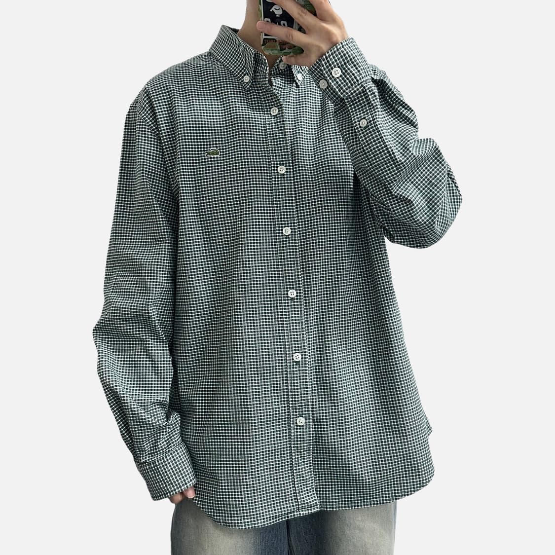 라코스테 신형 옥스포드 깅엄체크 셔츠 상품이미지3