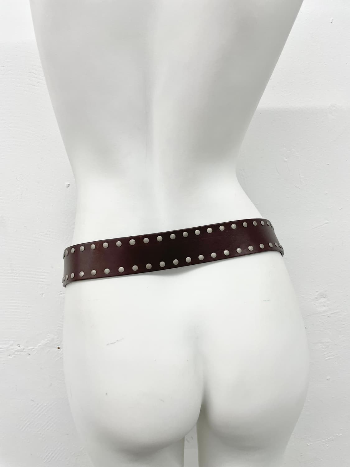 리얼레더 스터드 버클 벨트 상품이미지4
