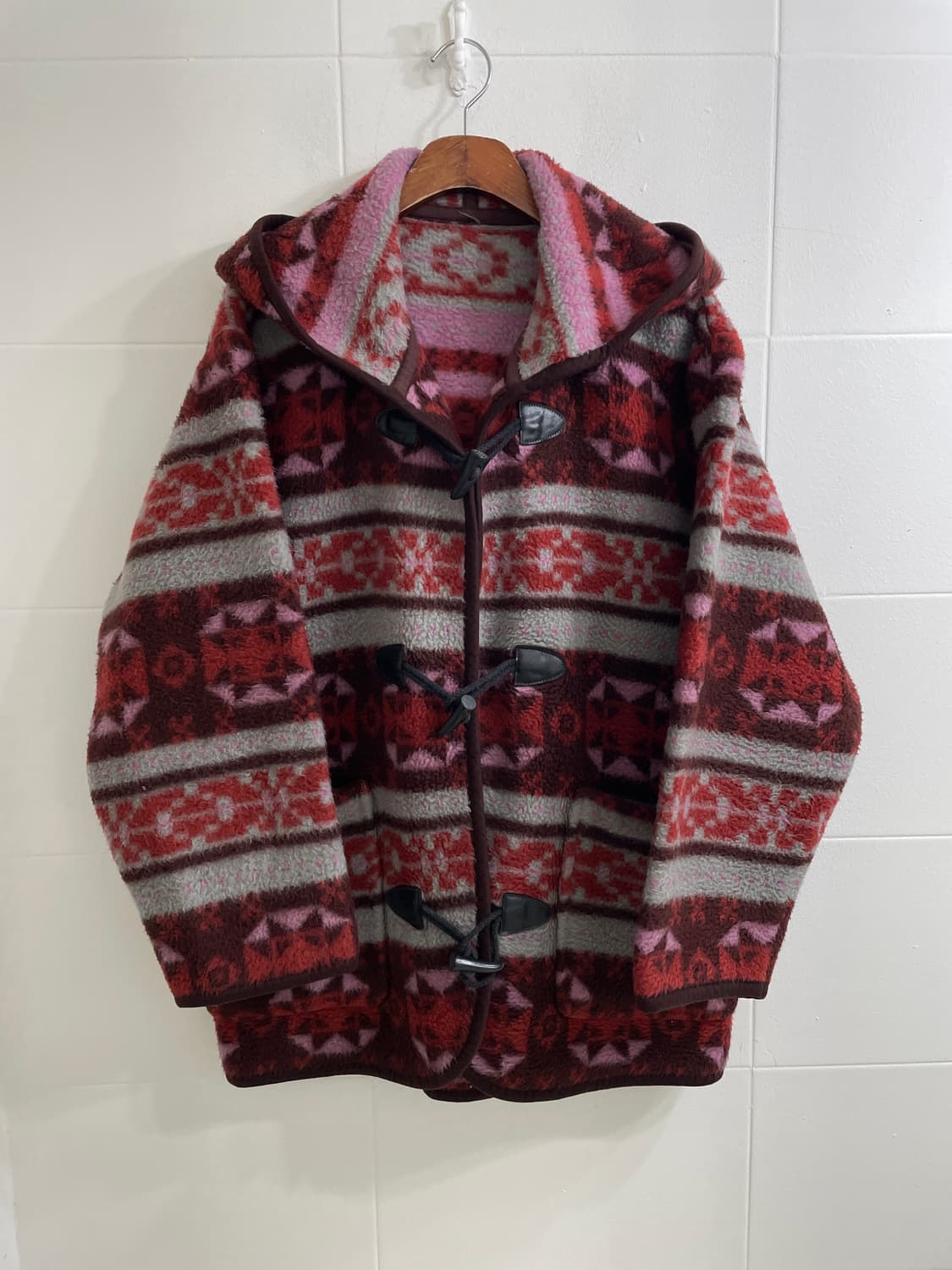 빈티지 레드 그레이 데일리 노르딕 소녀 코디 세트 상품이미지4