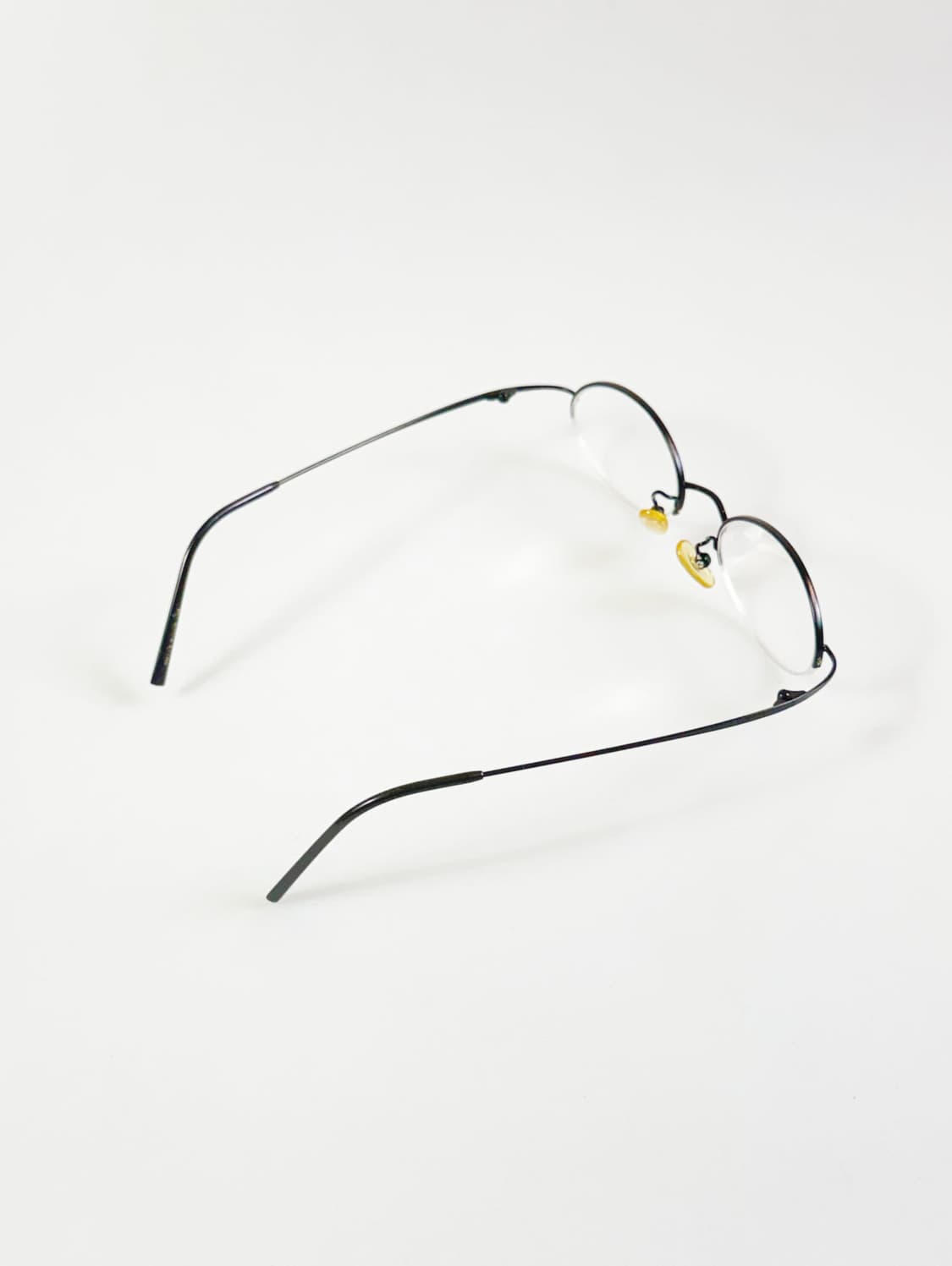 EPILOGUE 블랙 오벌 슬림 반무테 메탈 빈티지 안경 상품이미지4