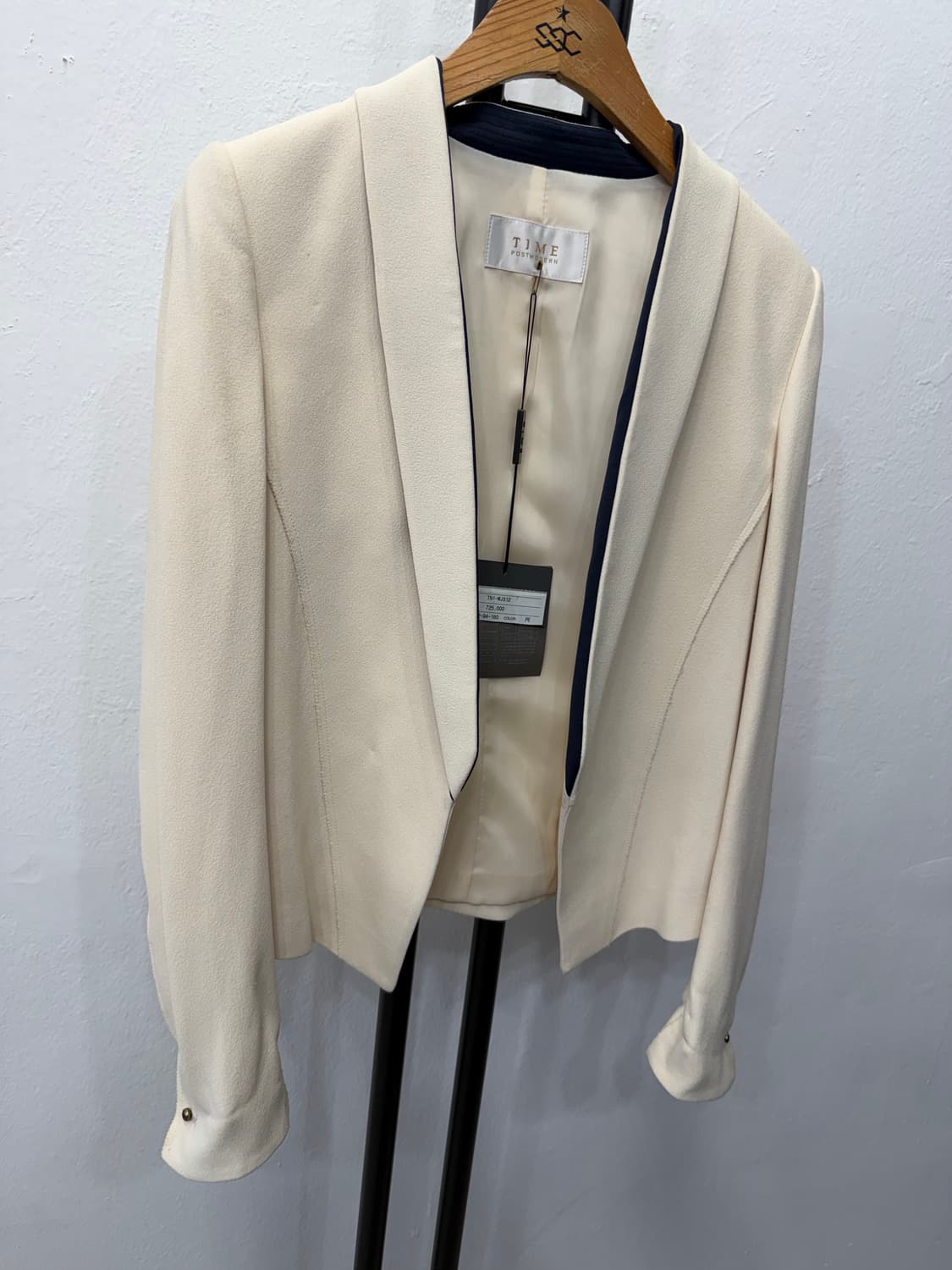 새제품) TIME 타임 한섬 정품 아이보리 여성 자켓 82 상품이미지2