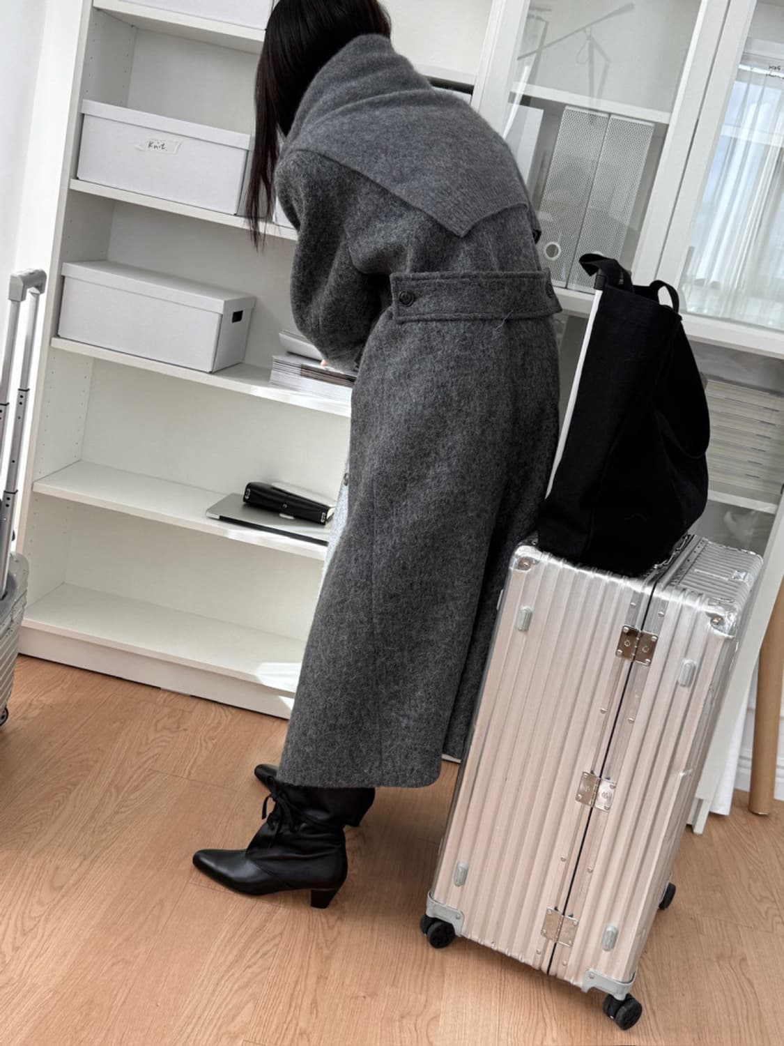 새상품) 런던플랏 바닐라코트 울코트 그레이코트 상품이미지3