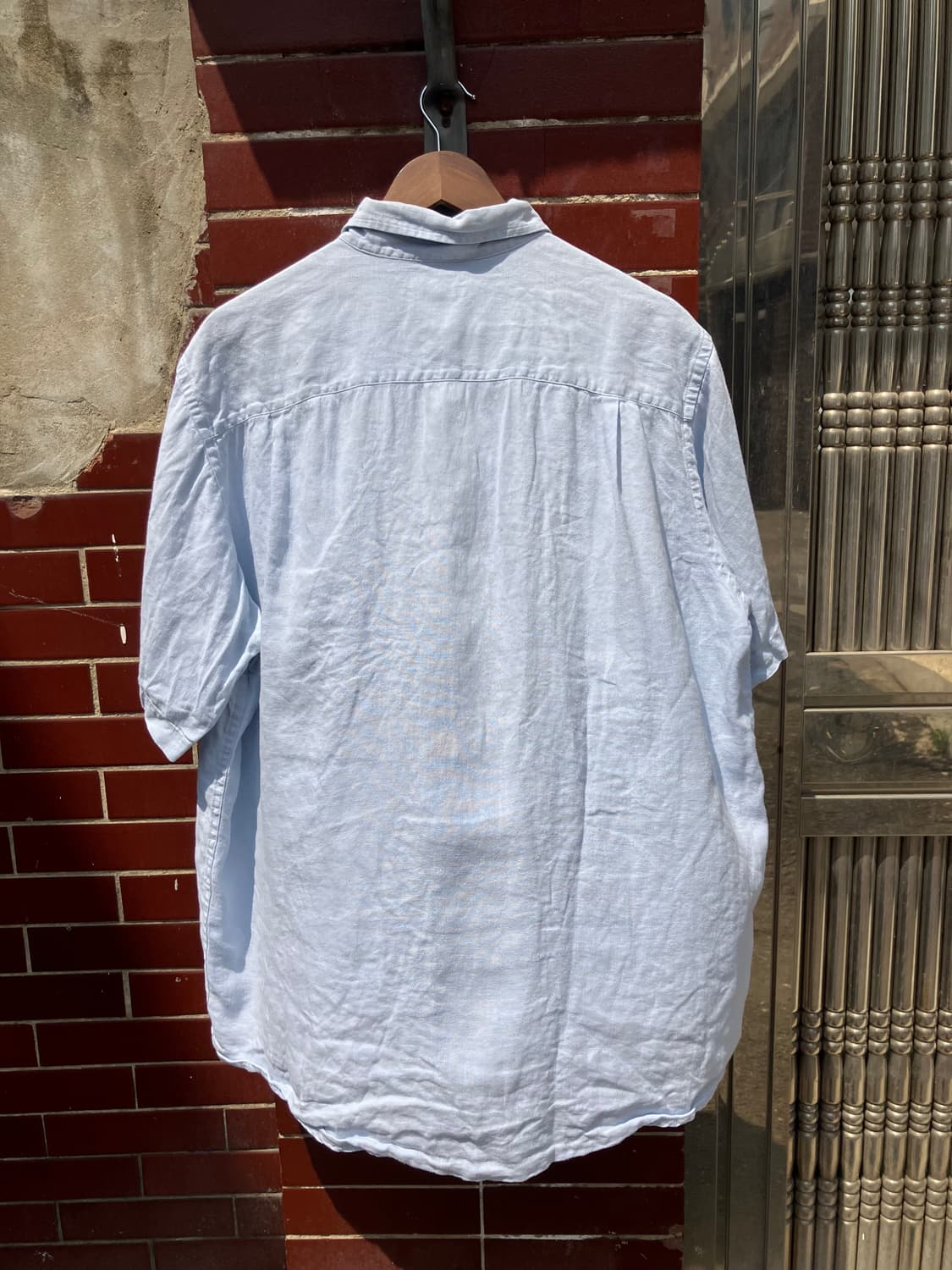 L.L.Bean 라이트 블루 옥스포드 반팔 셔츠 L 상품이미지6