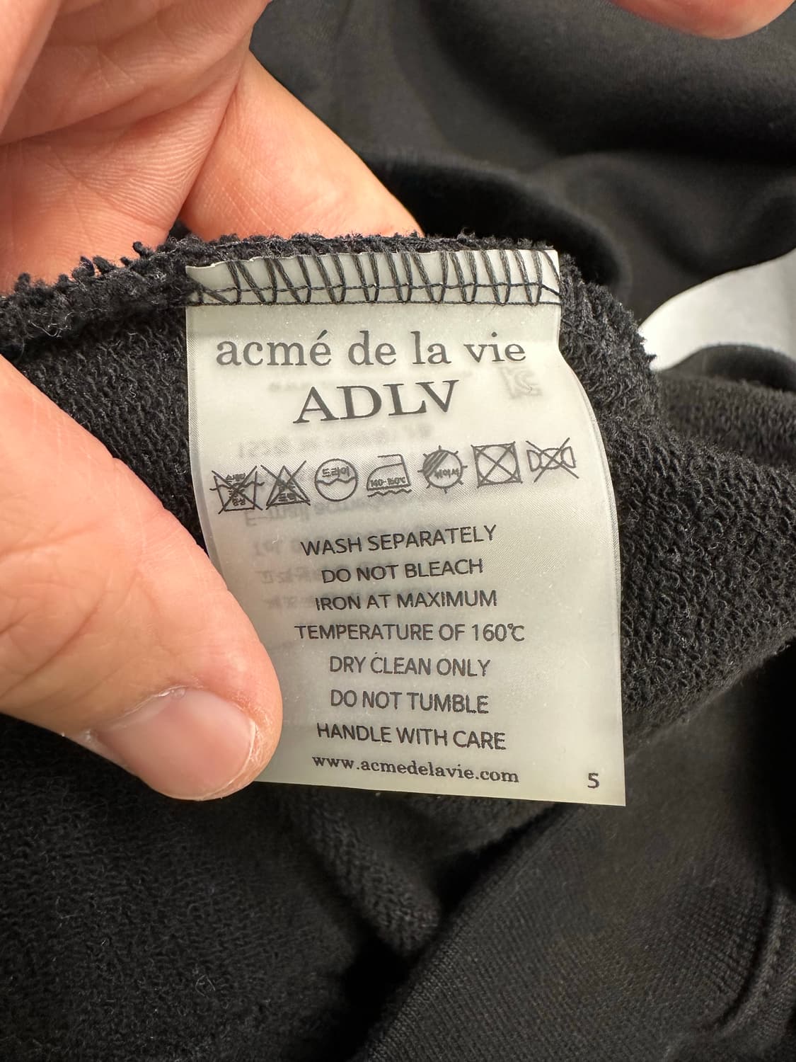 아크메드라비 ADLV 아기로고 후드티 블랙 1 [S] 상품이미지5