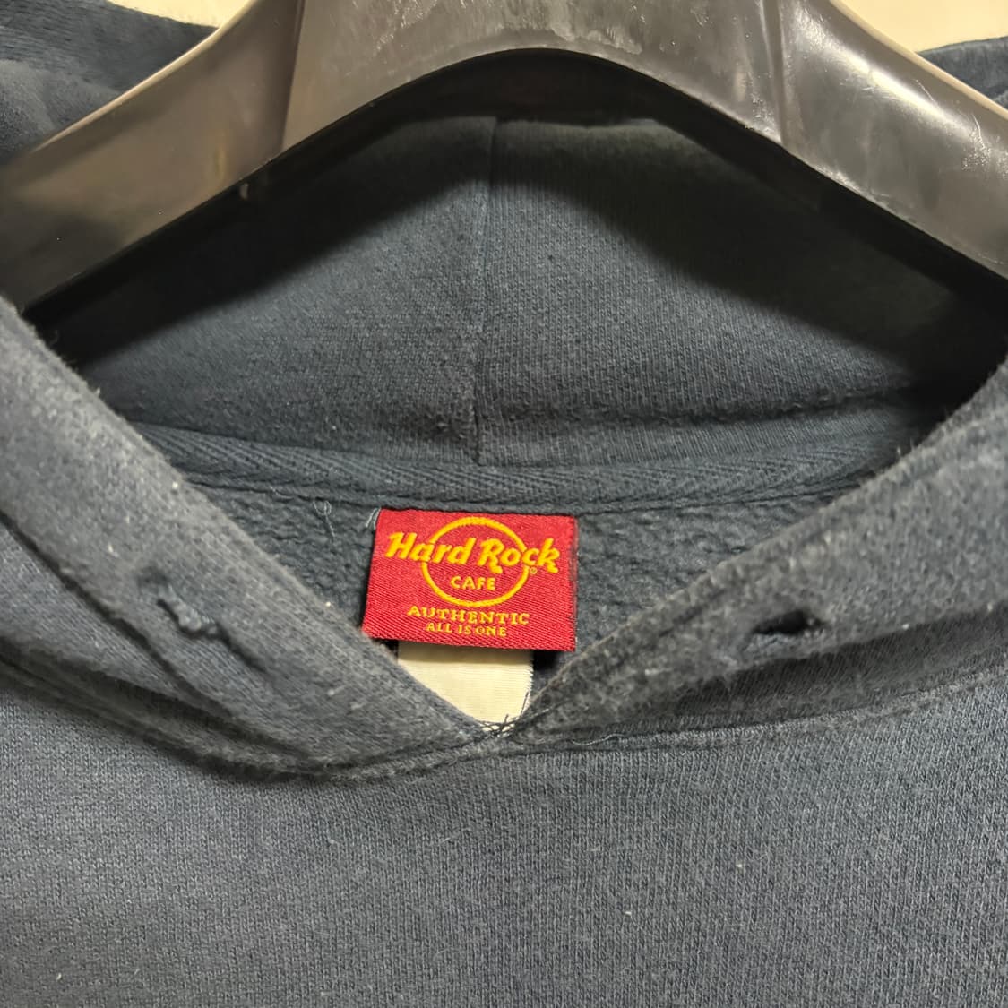 하드락 카페 올란도 아플리케 빈티지 후드티 / 네이비, M 상품이미지4