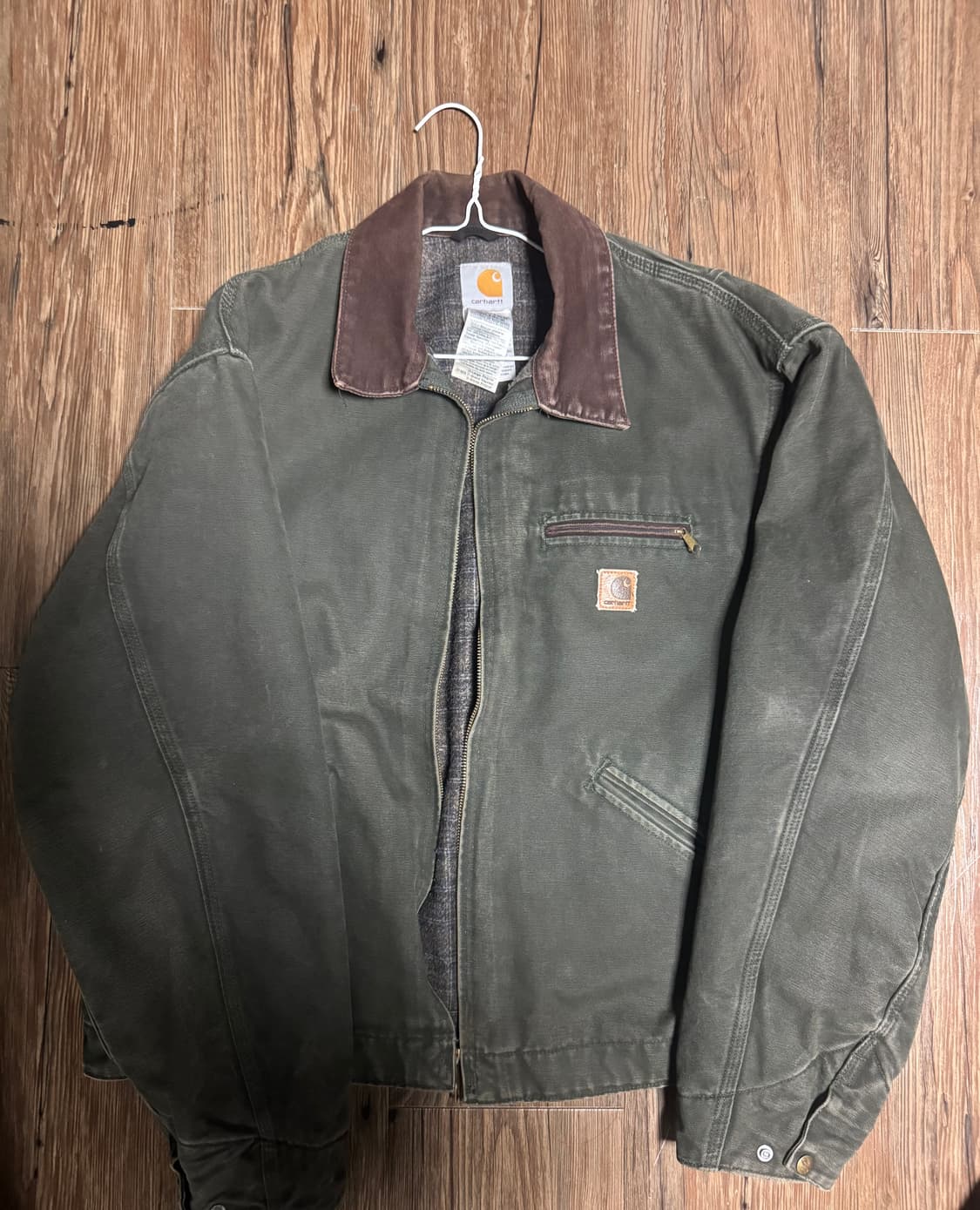 칼하트 디트로이트자켓 모스그린 usa XL 상품이미지2