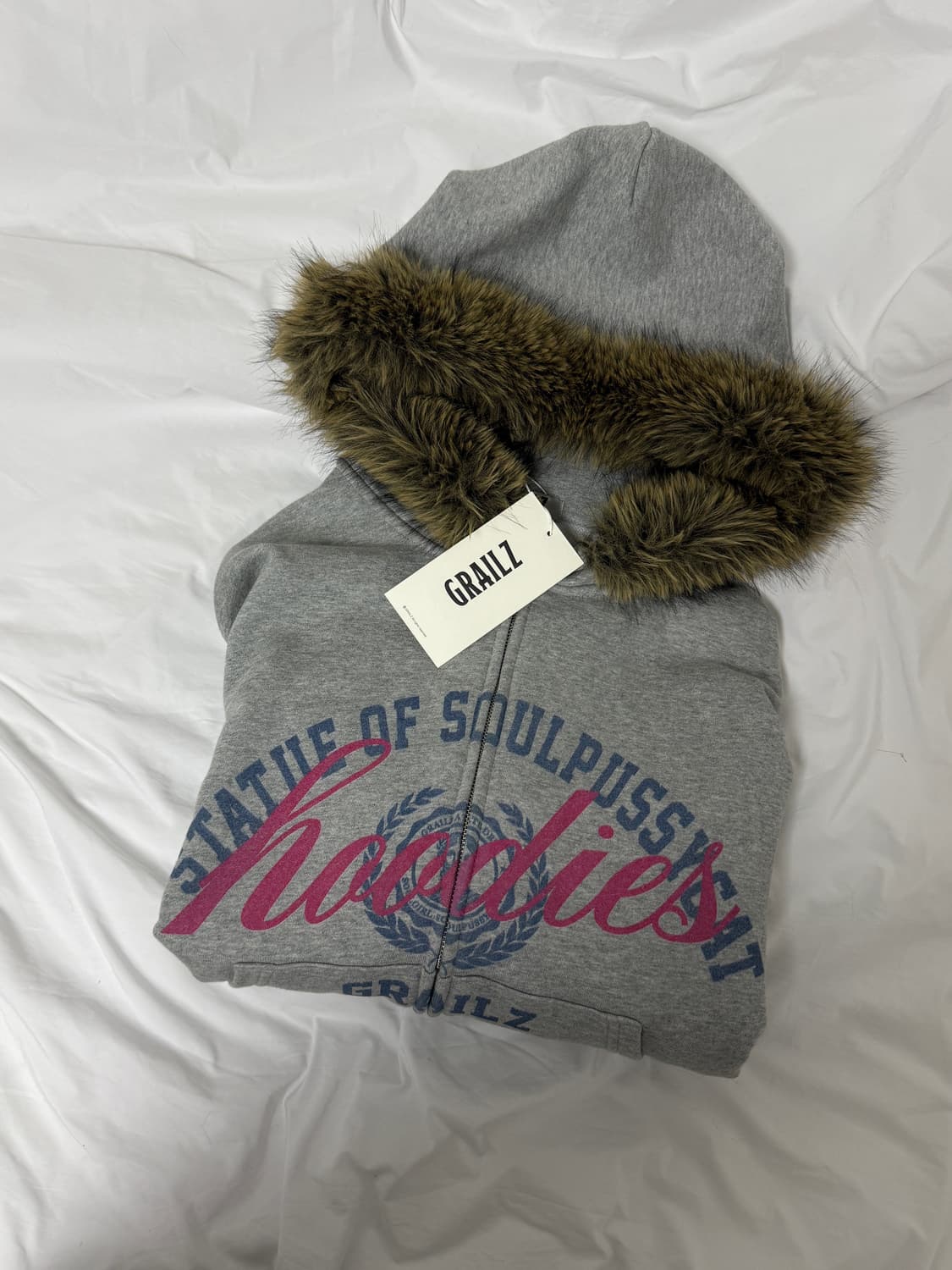 그레일즈 퍼 후드집업 PARODY FUR ZIP HOODIE 상품이미지2