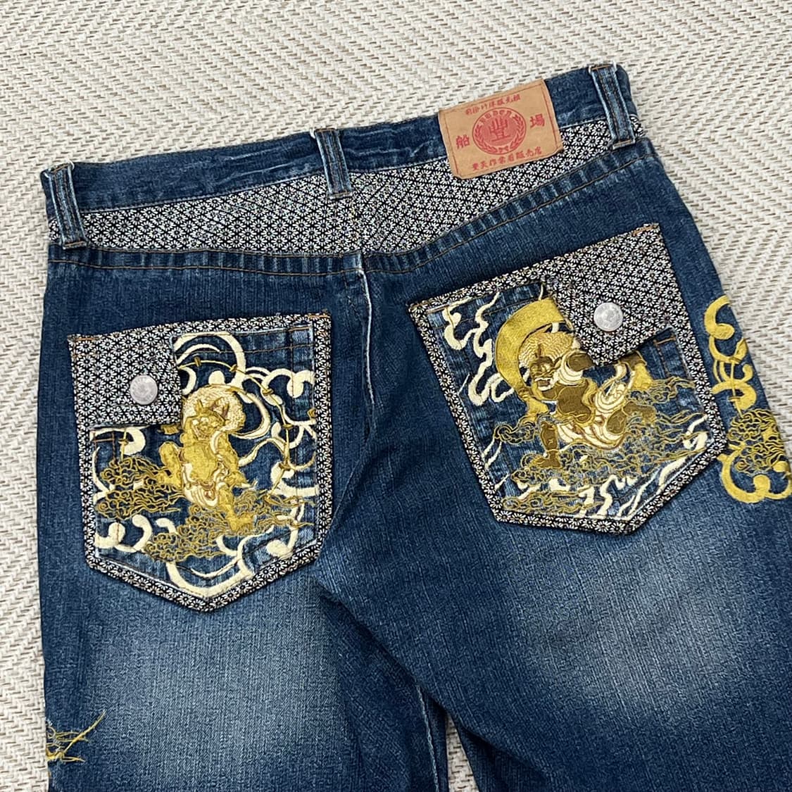 오리엔탈 자수 데님 하프팬츠 r3197 상품이미지4