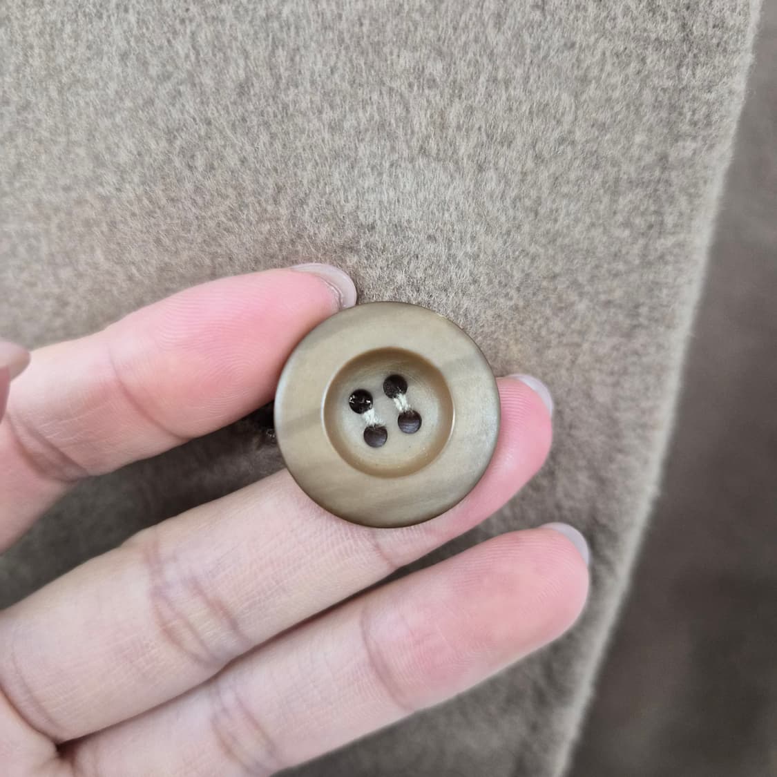 캐시미어 100% 카멜 브라운 퍼 롱코트 여성 S 상품이미지5