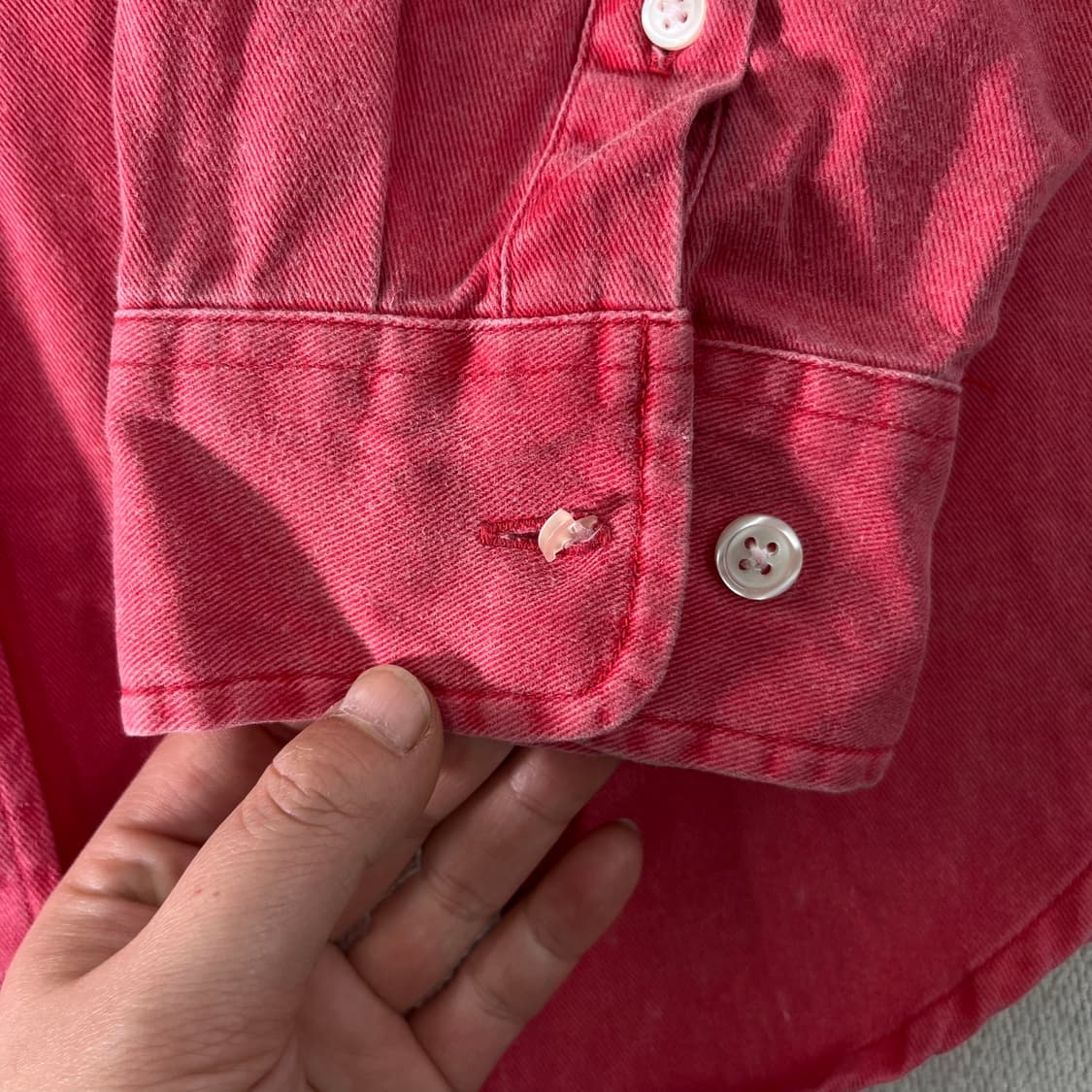 100 슈프림 레드 시그니처 옥스포드 피그먼트 셔츠 상품이미지6