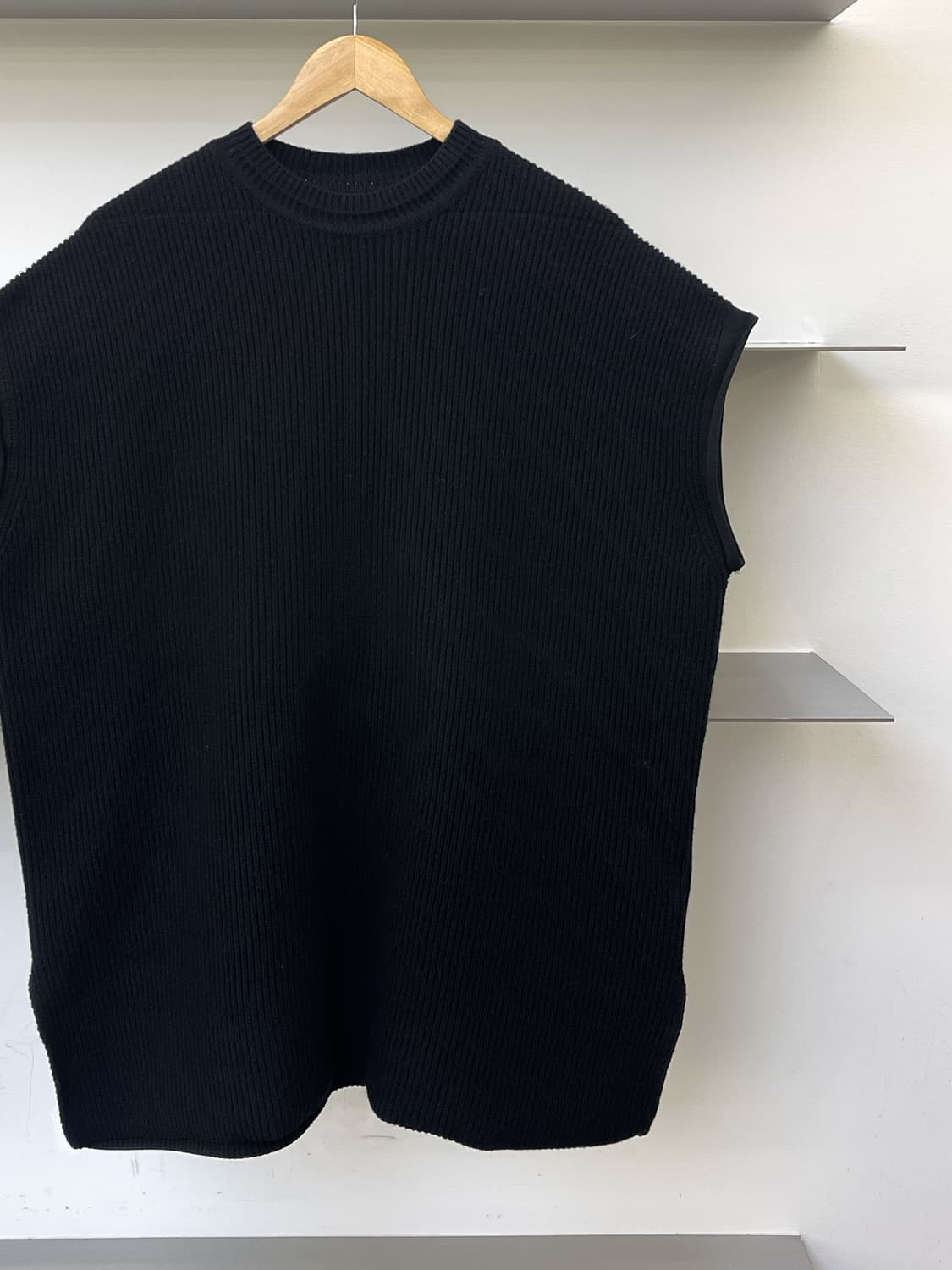 릭오웬스 17SS 캐시미어 리브드 니트 베스트 상품이미지2