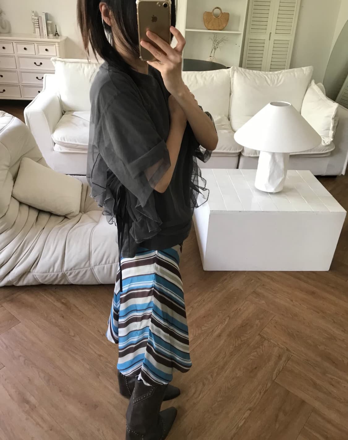 Vintage ruffle layered top 상품이미지3