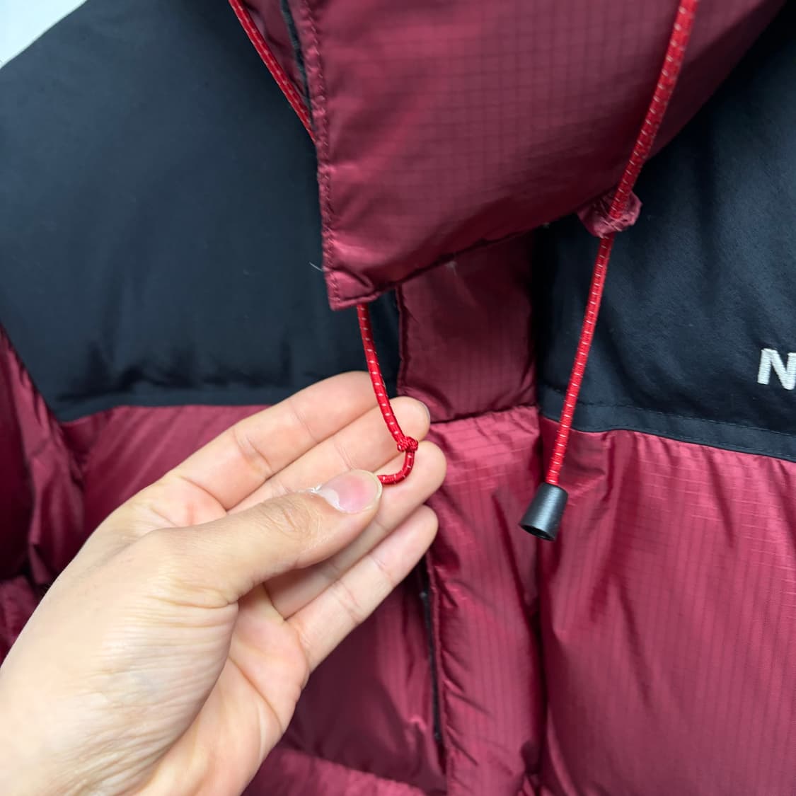 노스페이스 윈드스토퍼 패딩 버건디  상품이미지9