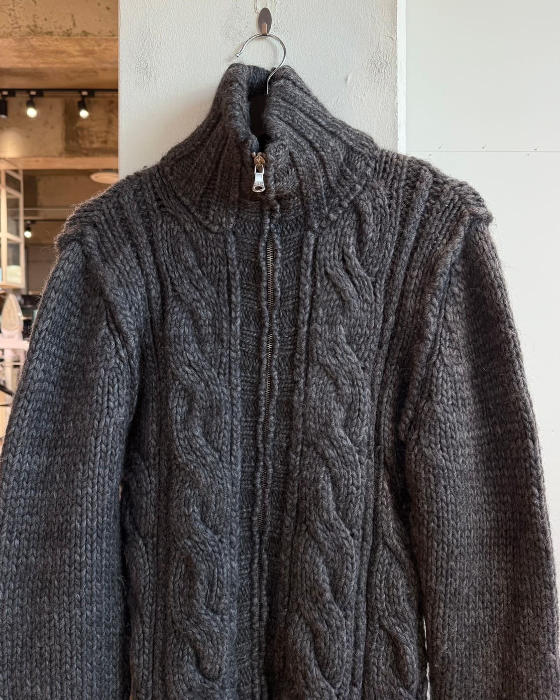 돌체앤가바나 차콜 알파카울 집업 니트  상품이미지3